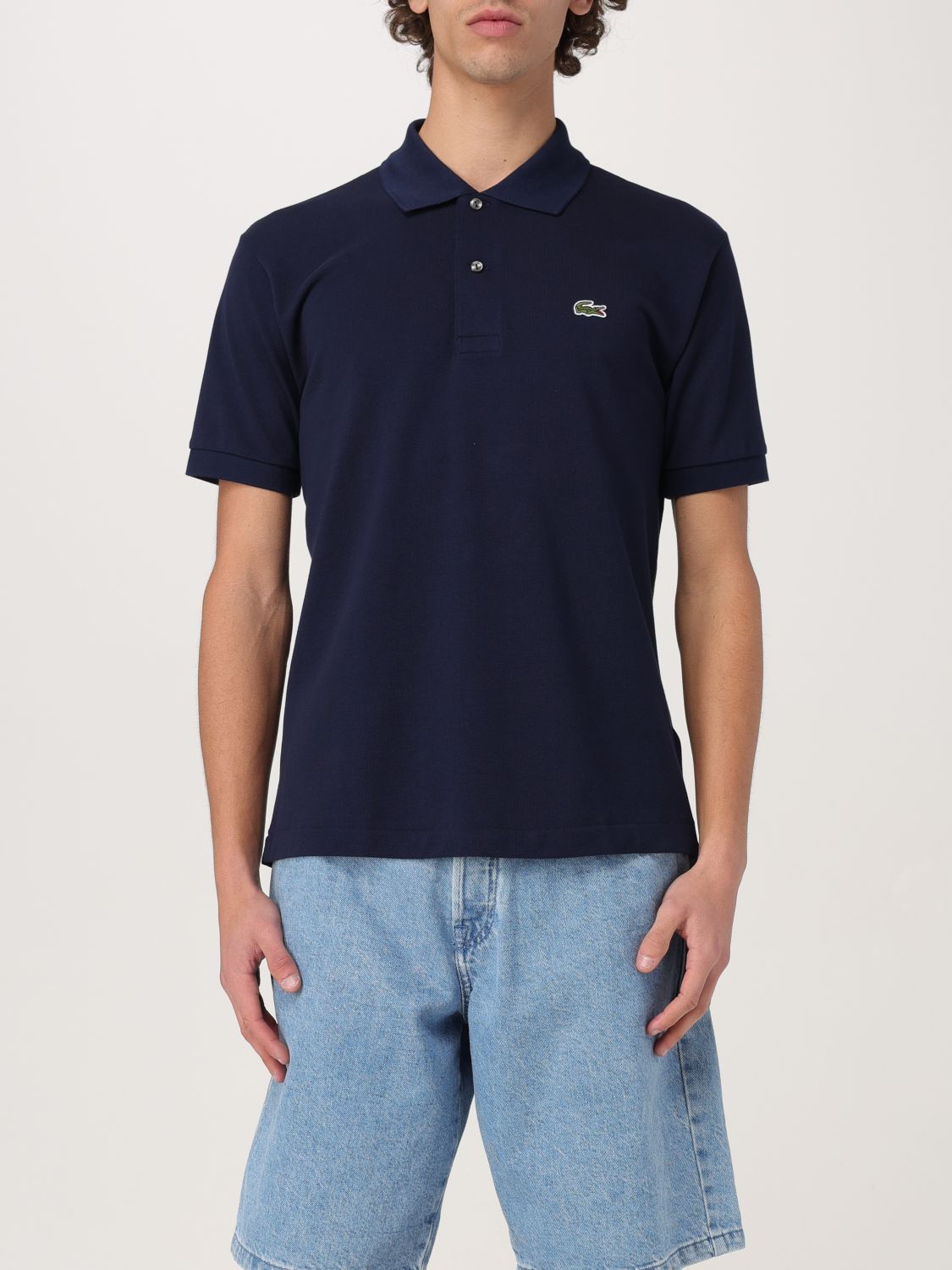 Shop Lacoste Polo Shirt Men Color Blue