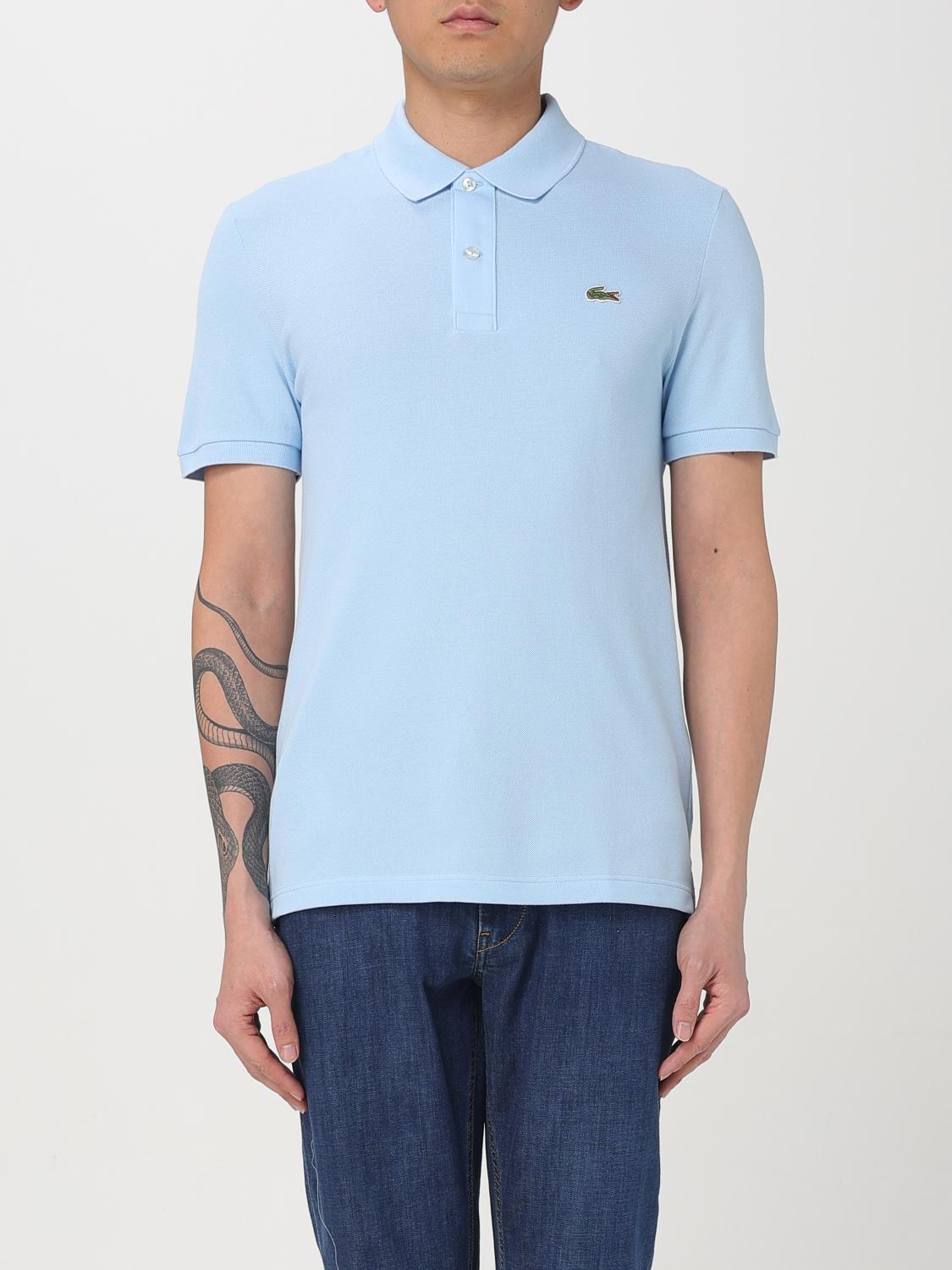Lacoste Short Sleeved Mens Polo Shirt In Blue
