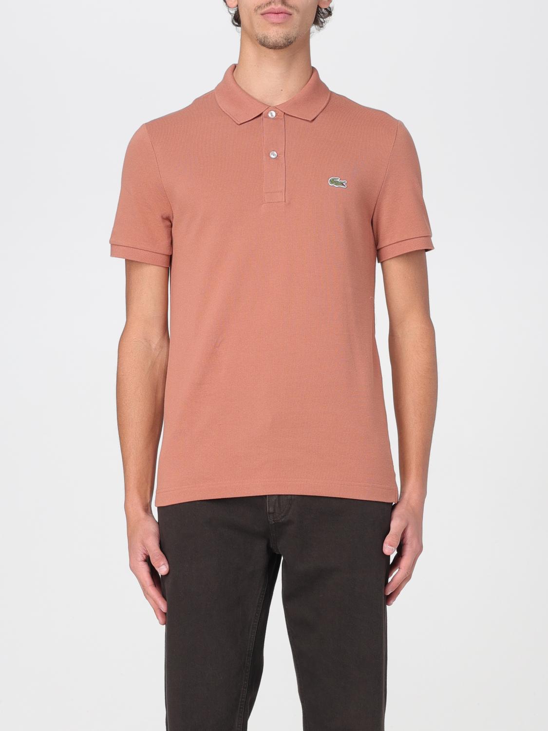 Lacoste Polo Shirt Men Color Brown In Brown