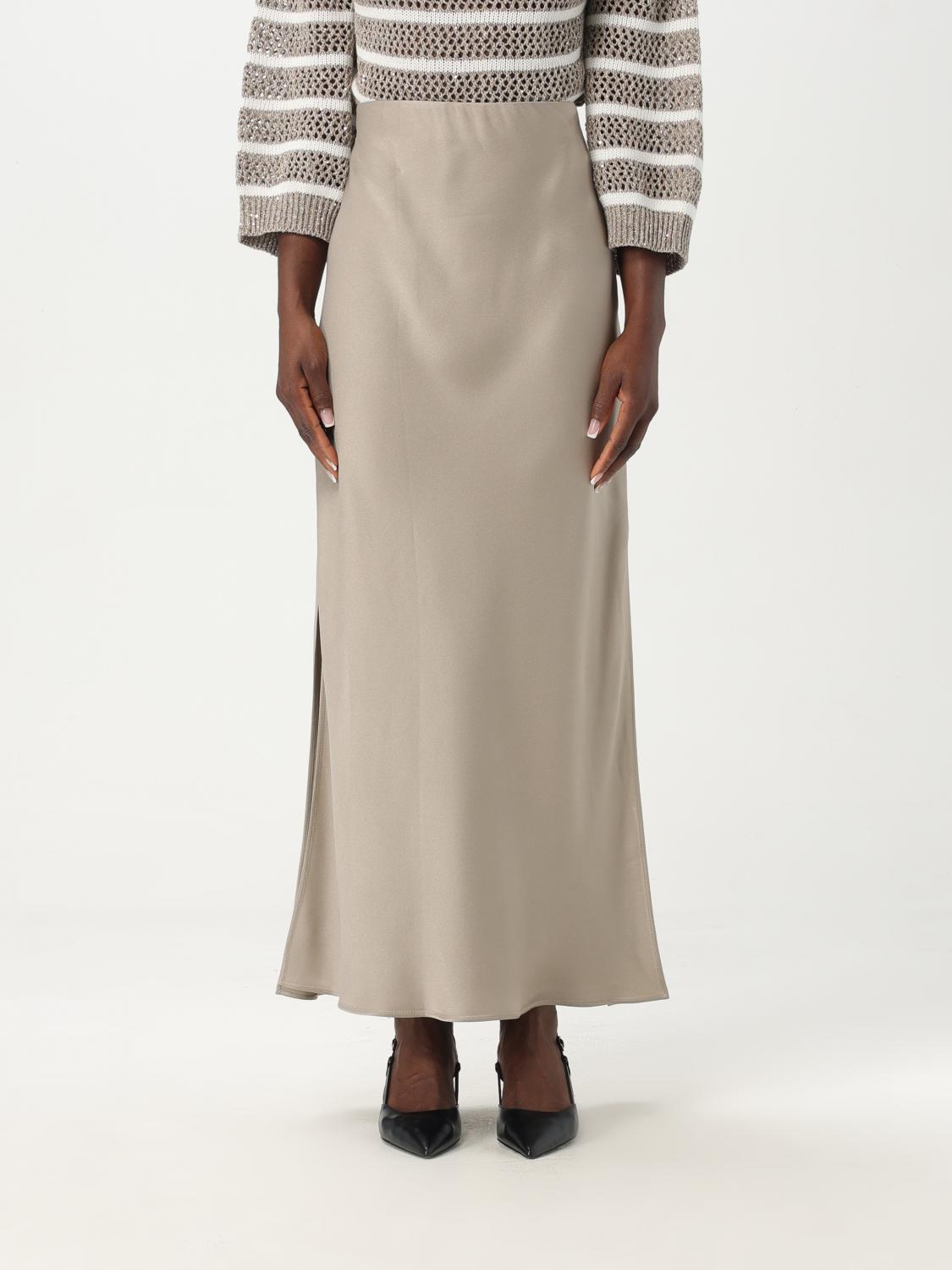 Brunello Cucinelli Skirt Woman Color Grey In Grey