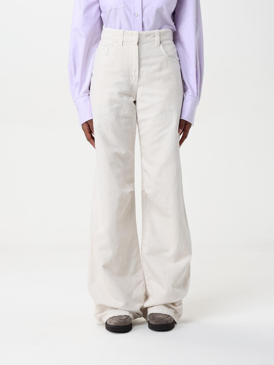 Brunello Cucinelli Jeans  Woman Color White In White