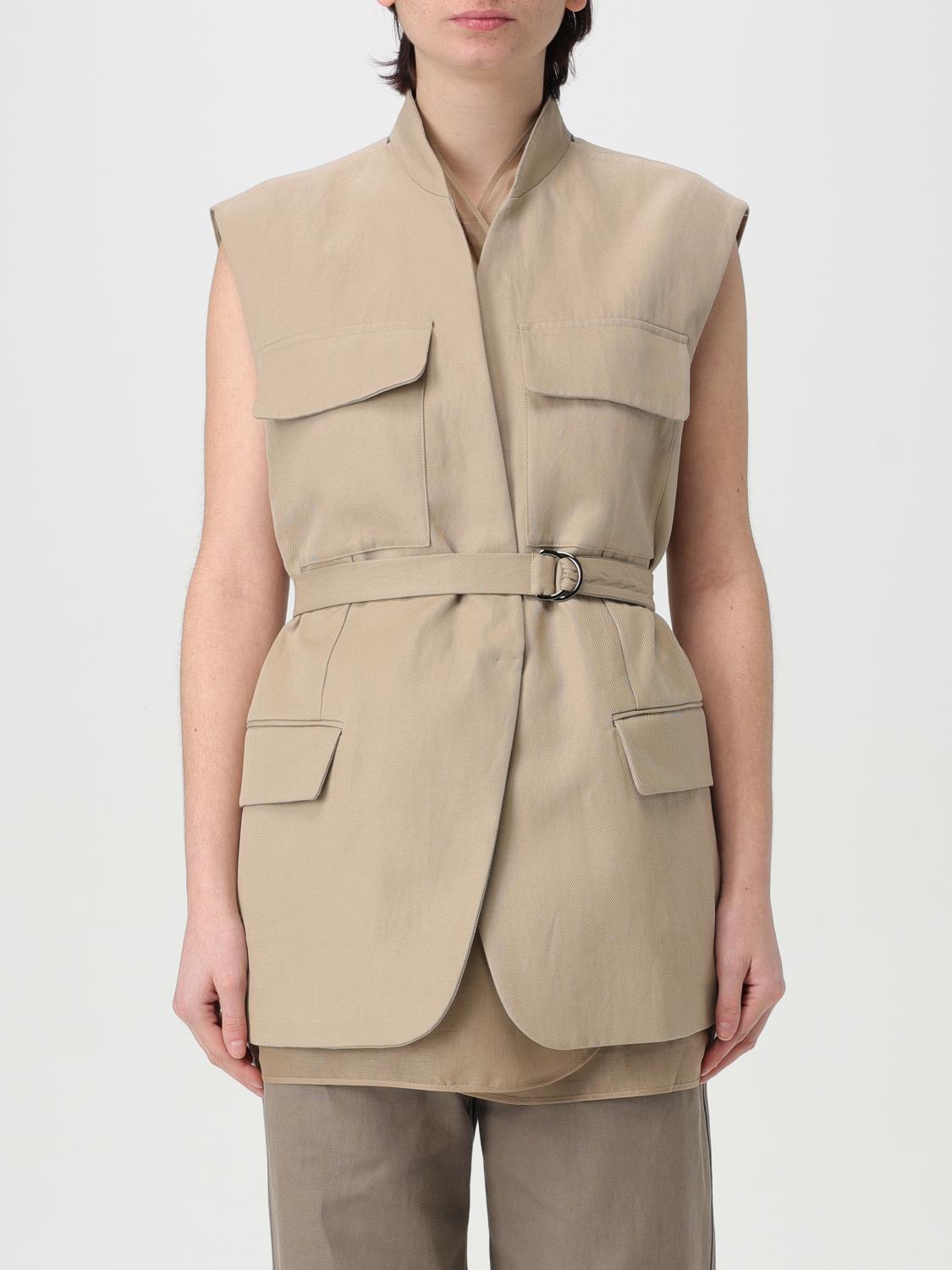 Waistcoat BRUNELLO CUCINELLI Woman color Beige