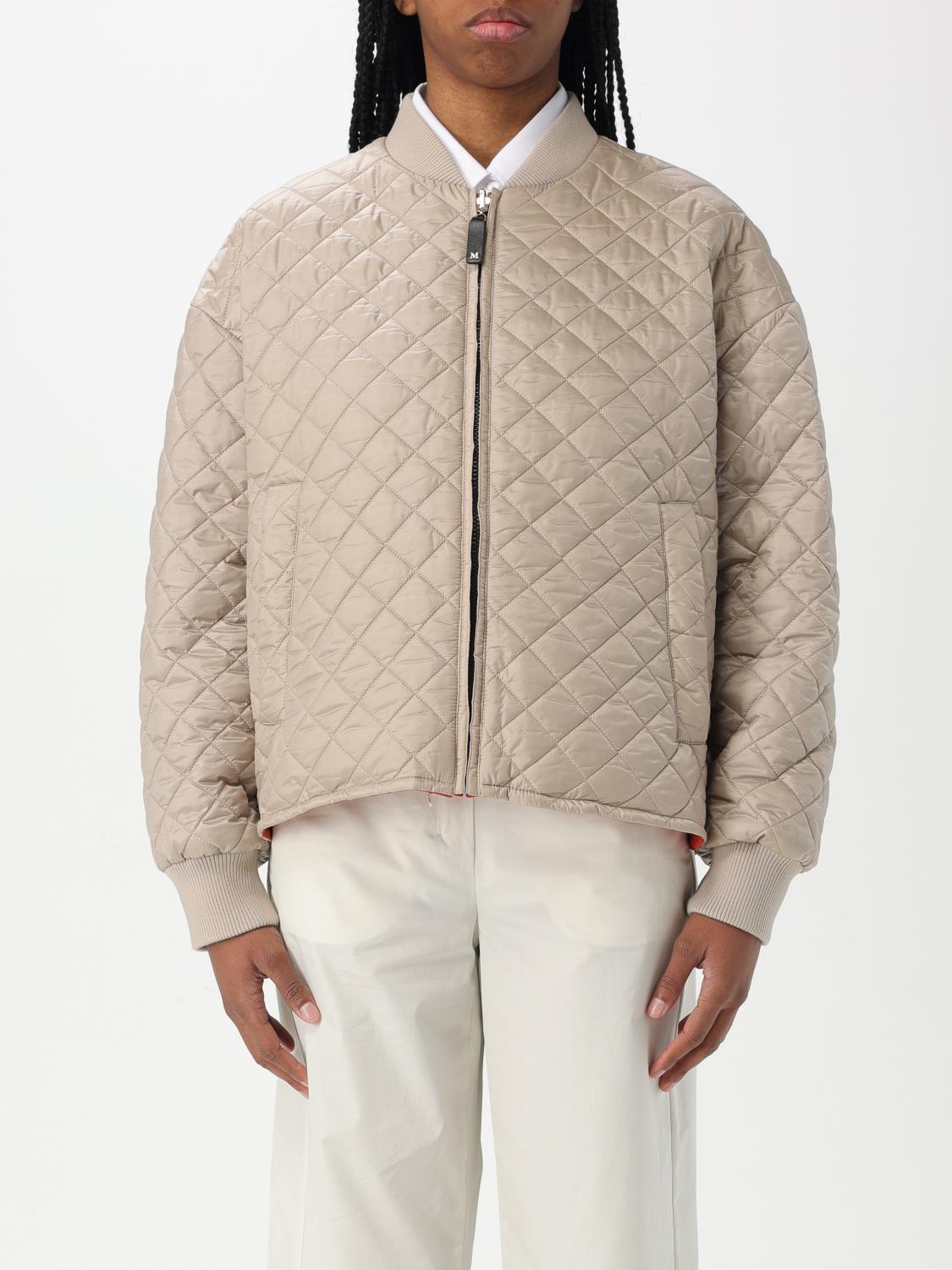 Max Mara The Cube Quilted Padded Jacket In Leather