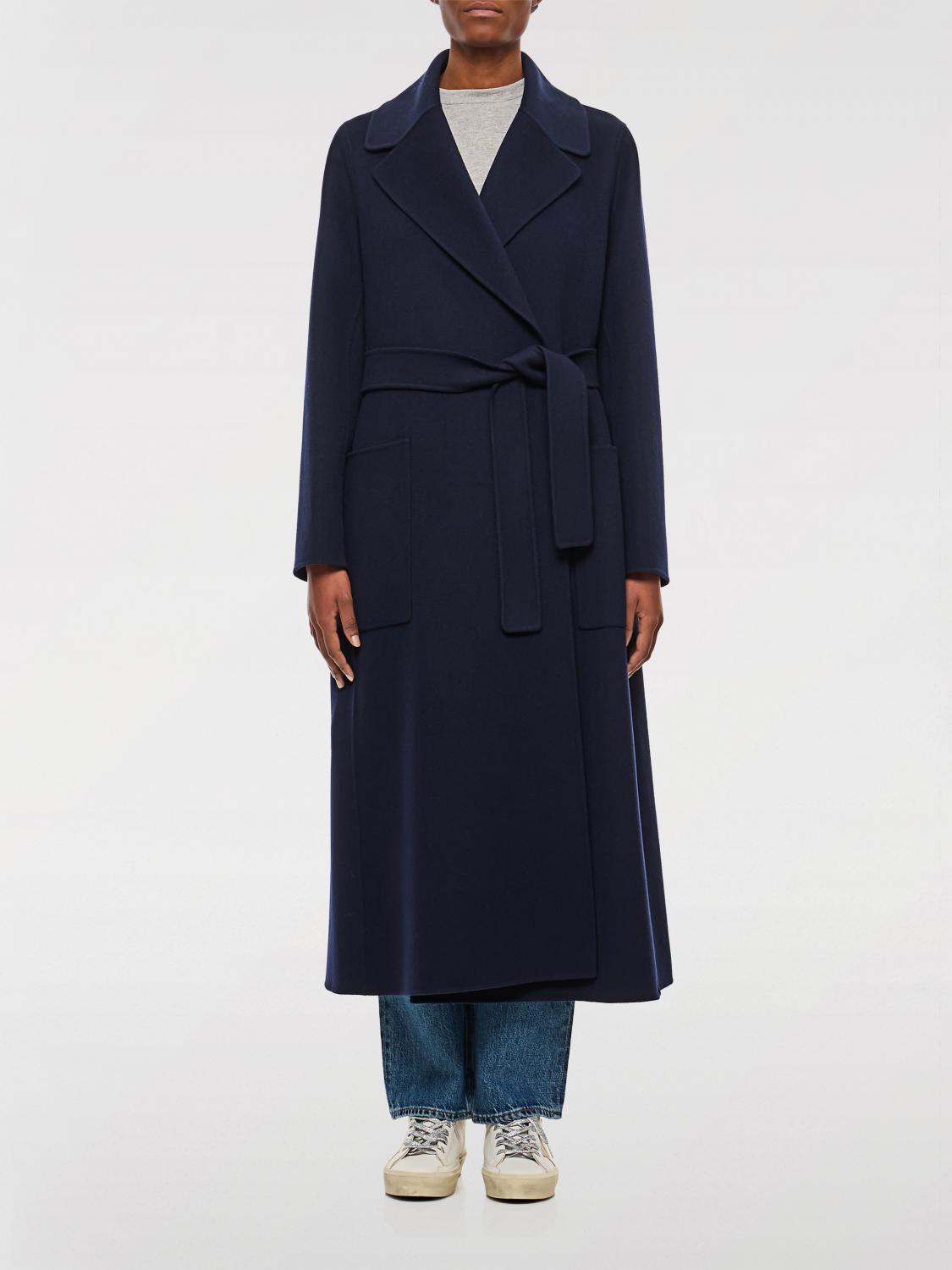 's Max Mara S Max Mara Women Paolore Coat With Belt In Blue