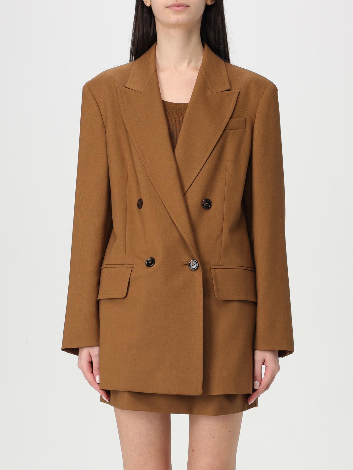 Max Mara Olympia Jackets Brown In Leather