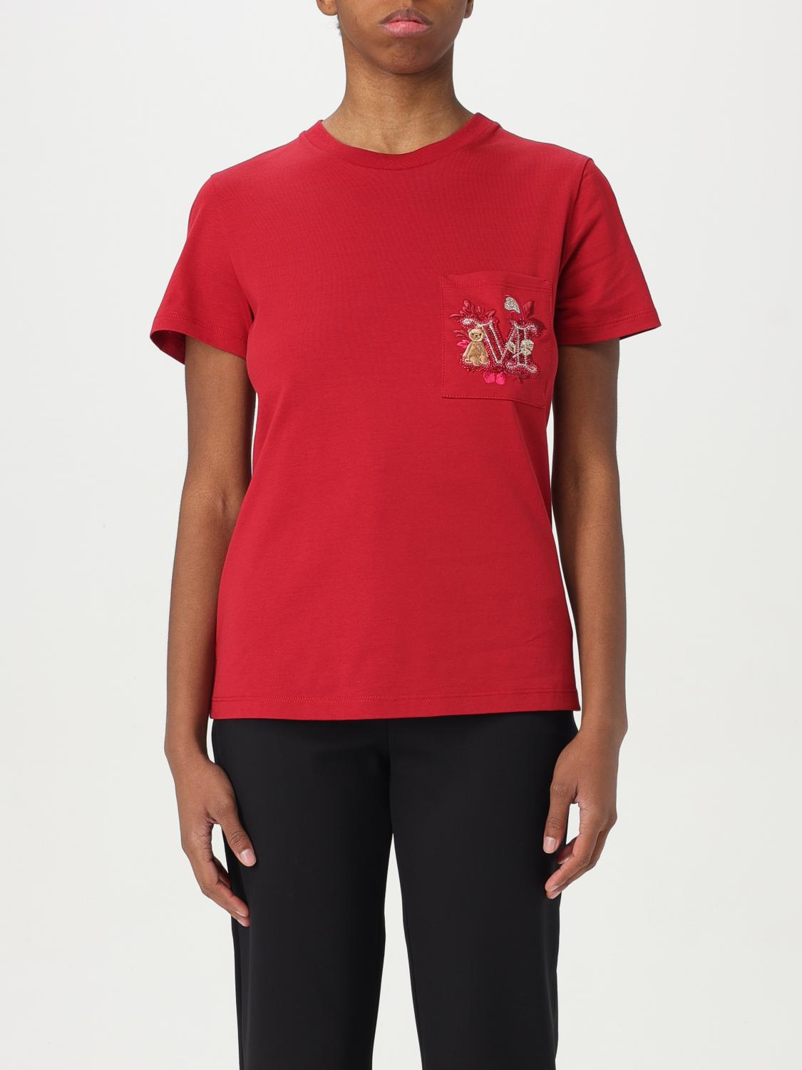 Max Mara Logo Embellished Crewneck T-shirt In Red