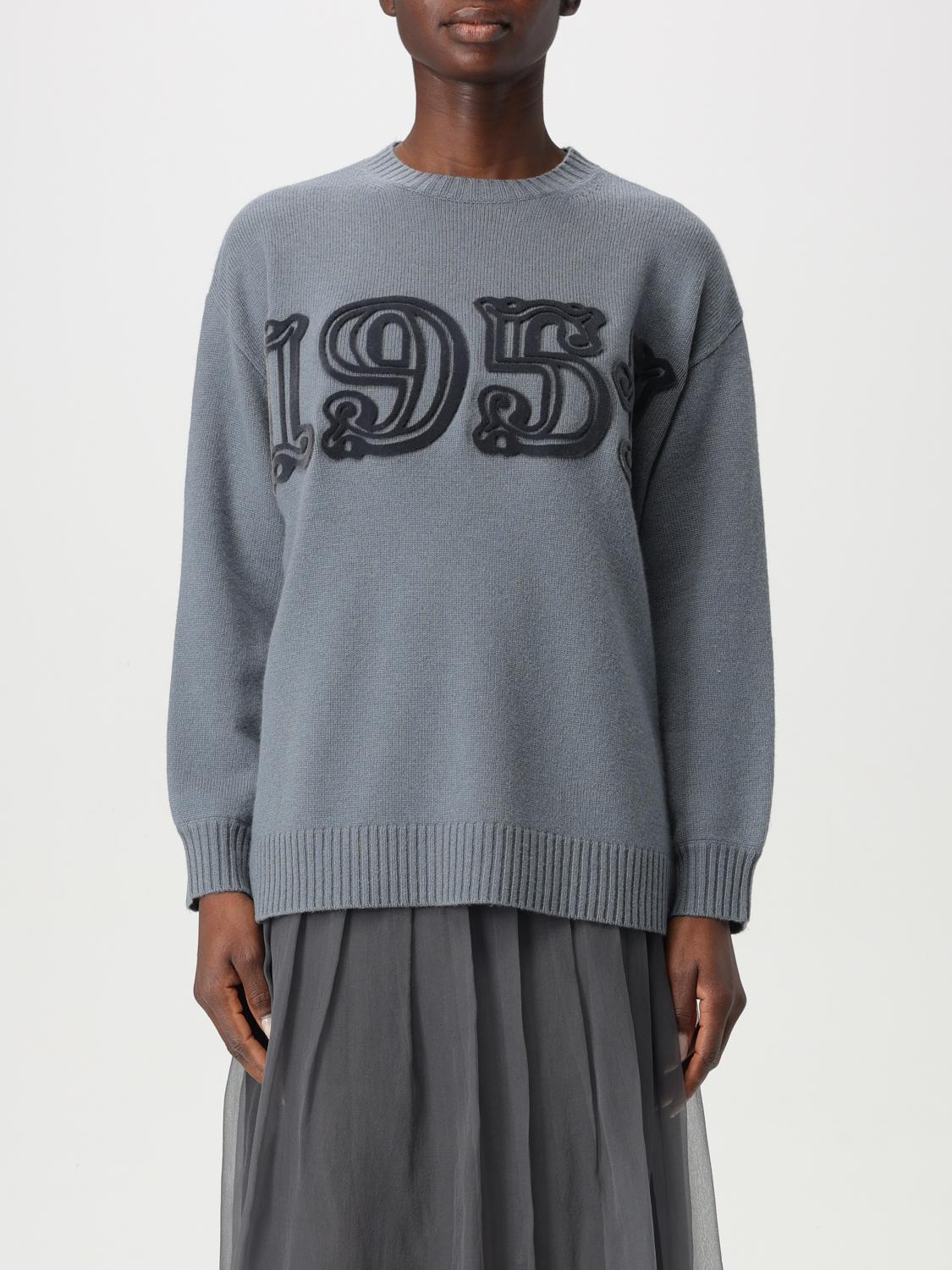 Max Mara Fido 1951 Oversized Wool Sweater In Water
