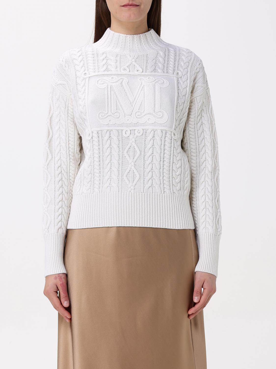 Max Mara Wool And Cashmere Crewneck Jumper In White