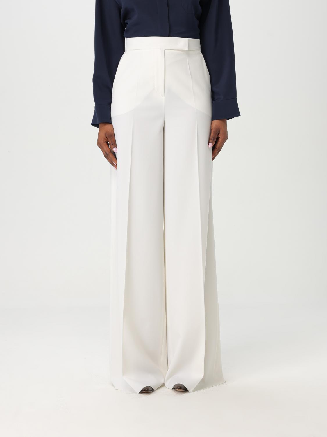 Max Mara Pants Woman White In White