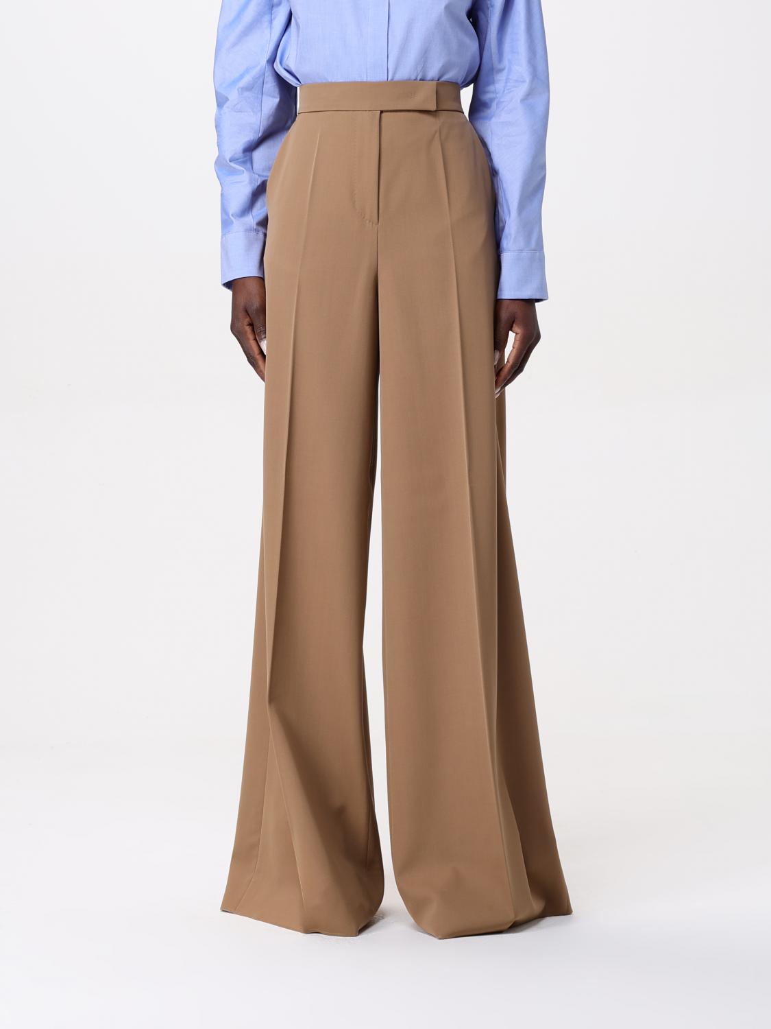 Max Mara Verbano Slim-fit Tailored Pants In Camel