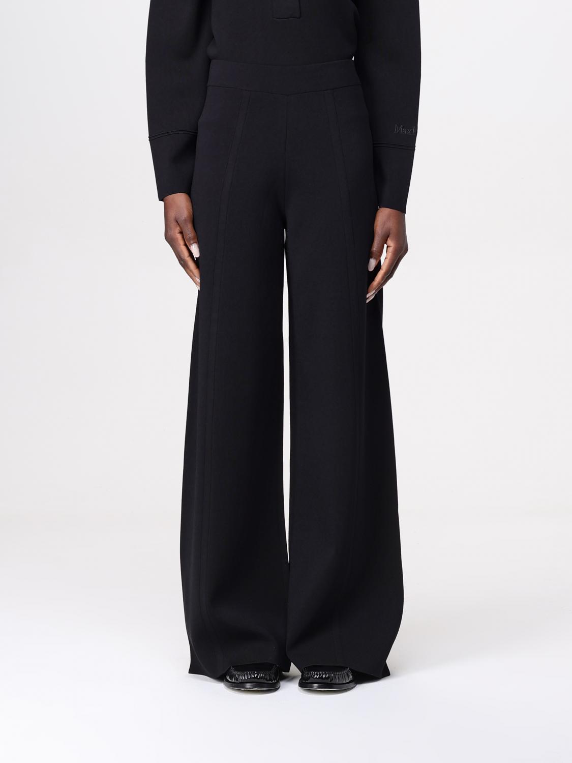 Max Mara Pants Woman Black In Black