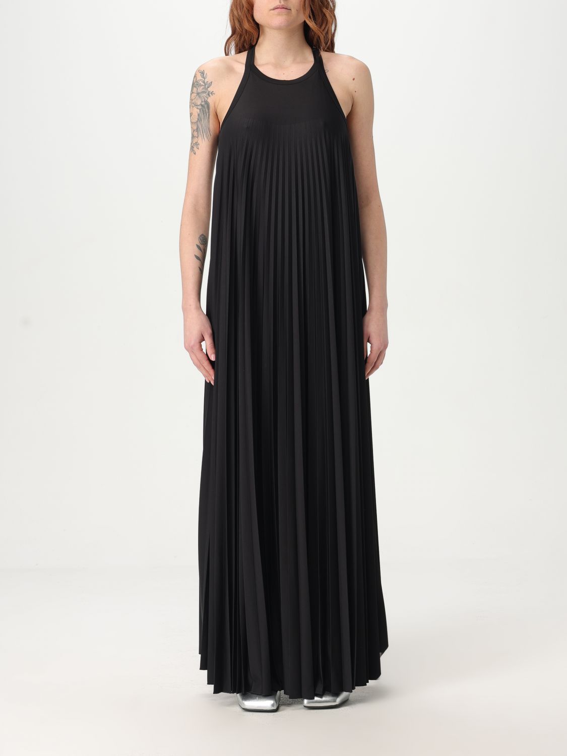Sportmax Knee Length Dress Open Back In Black
