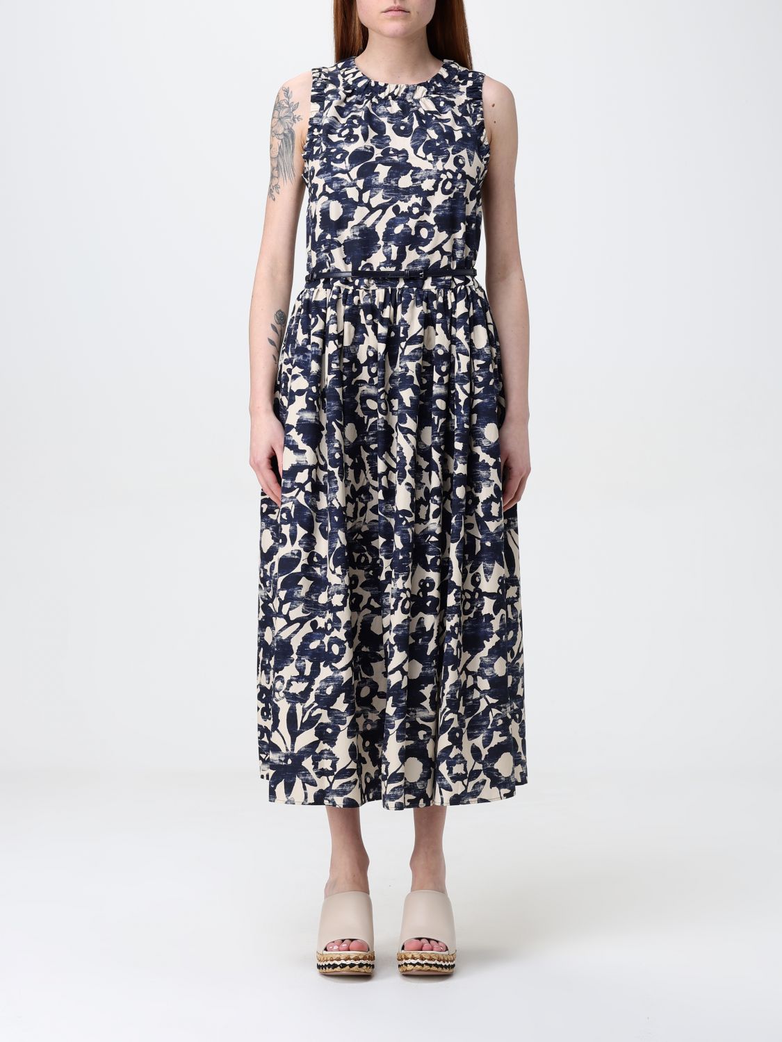 'S MAX MARA DRESS 'S MAX MARA WOMAN COLOR ECRU 426209029