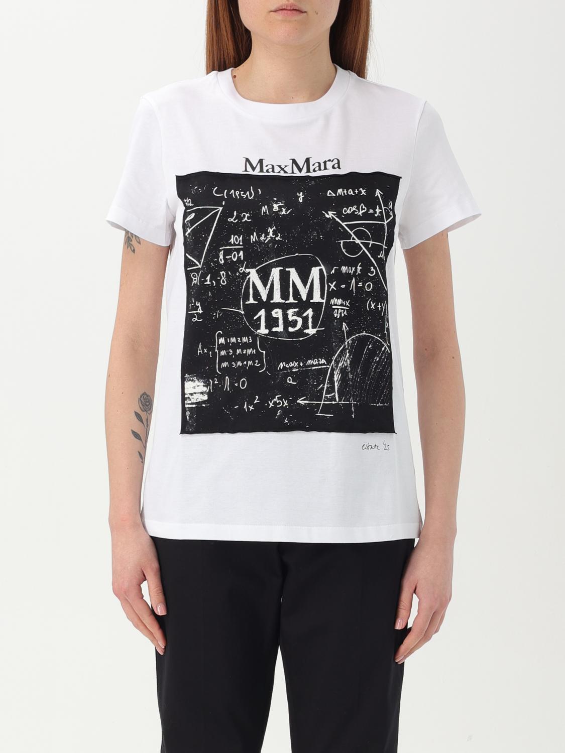 Max Mara Colibri T-shirt In White 1