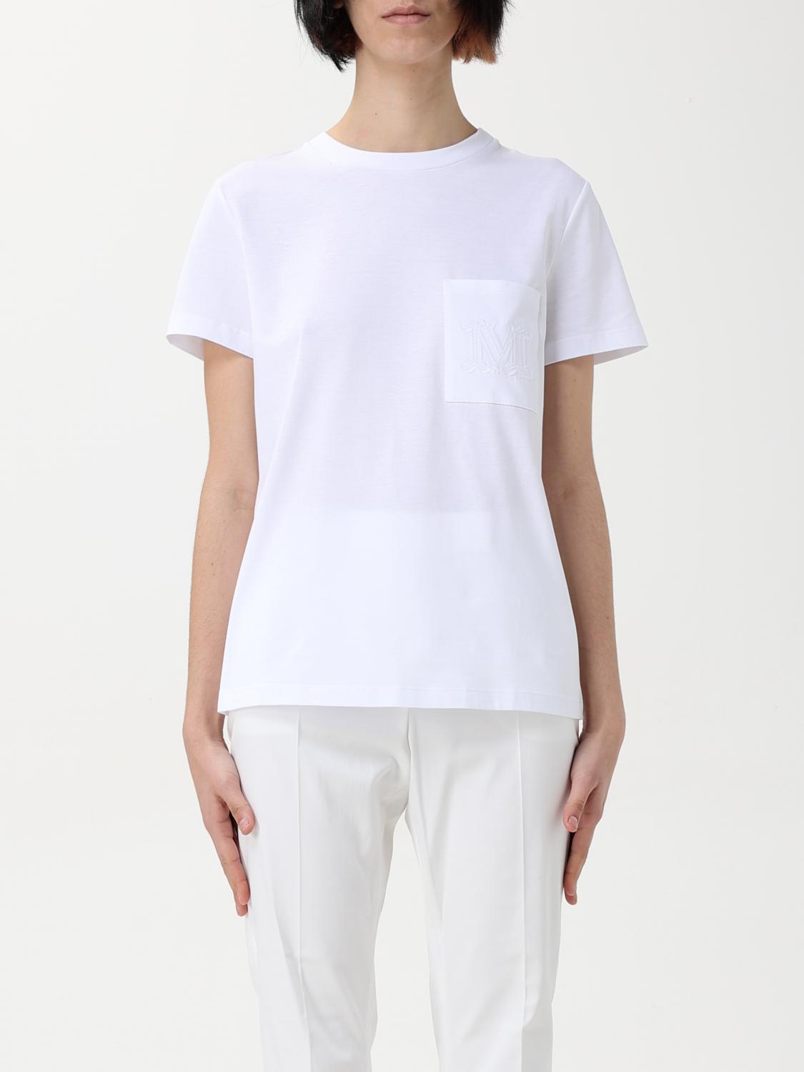 Max Mara M Monogram Cotton Jersey T-shirt Clothing In Weiss