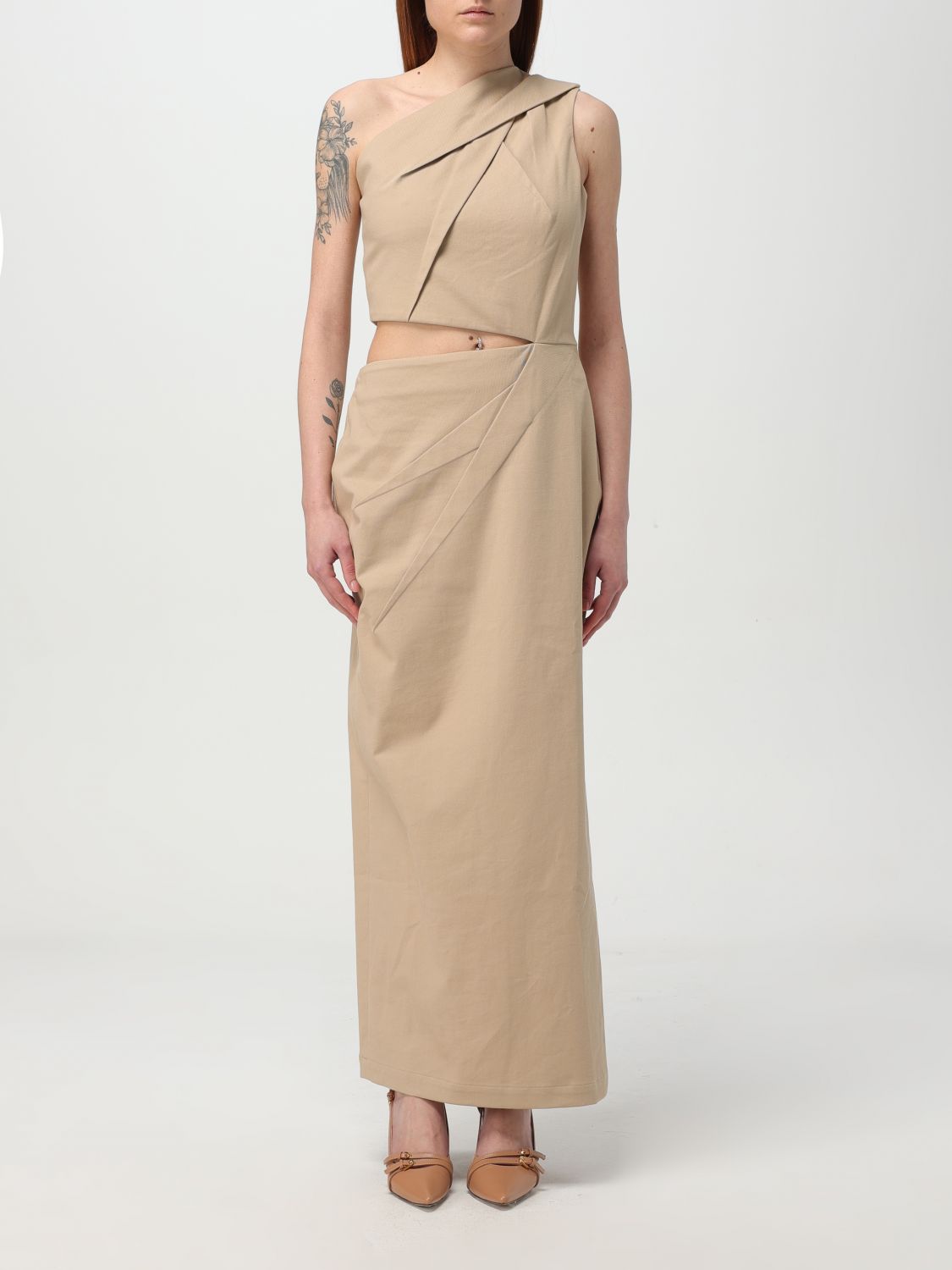 Shop Max Mara Dress Woman Color Leather