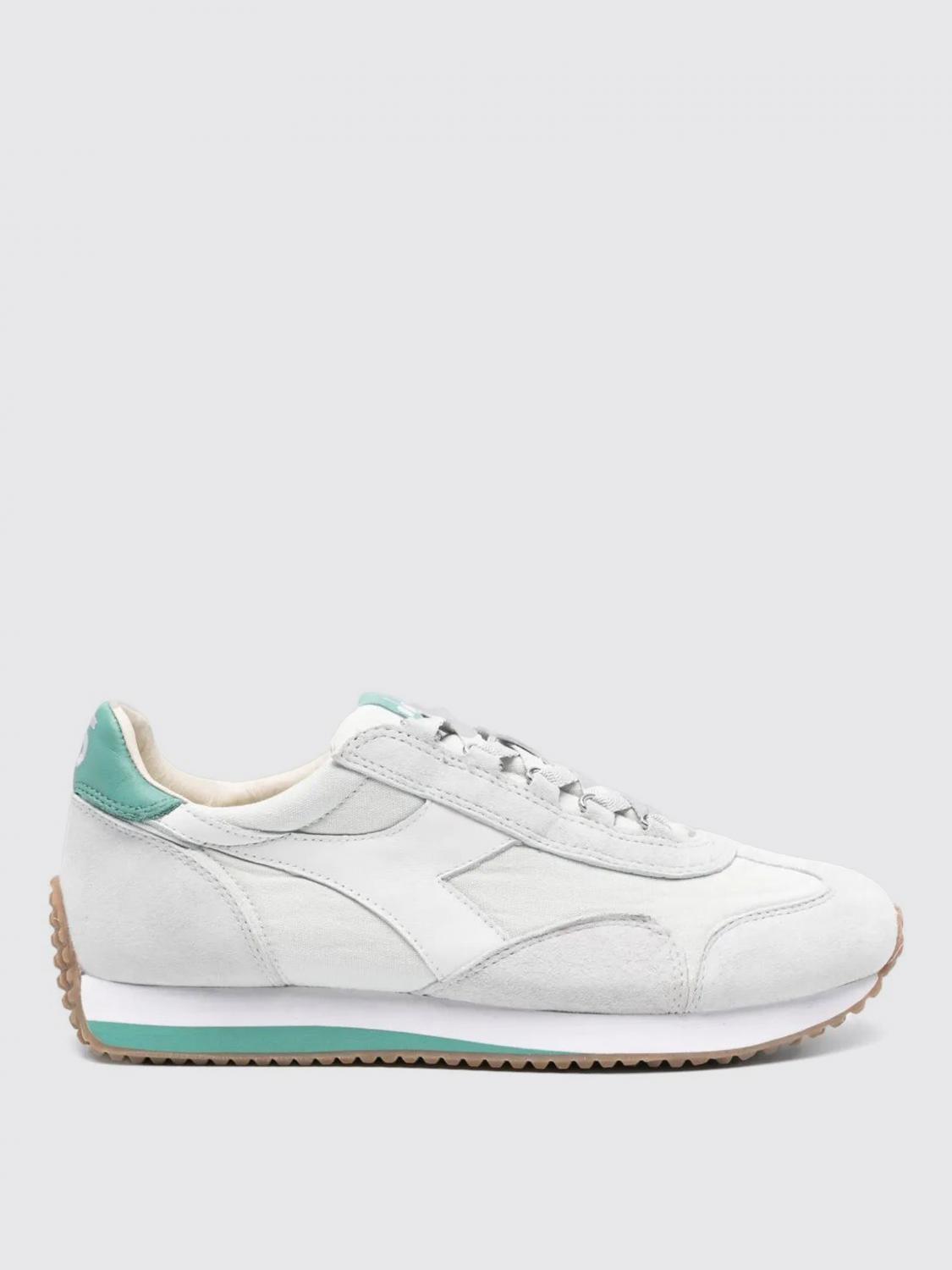 Diadora Canvas Sneakers With Front Lace-up Design In Gray