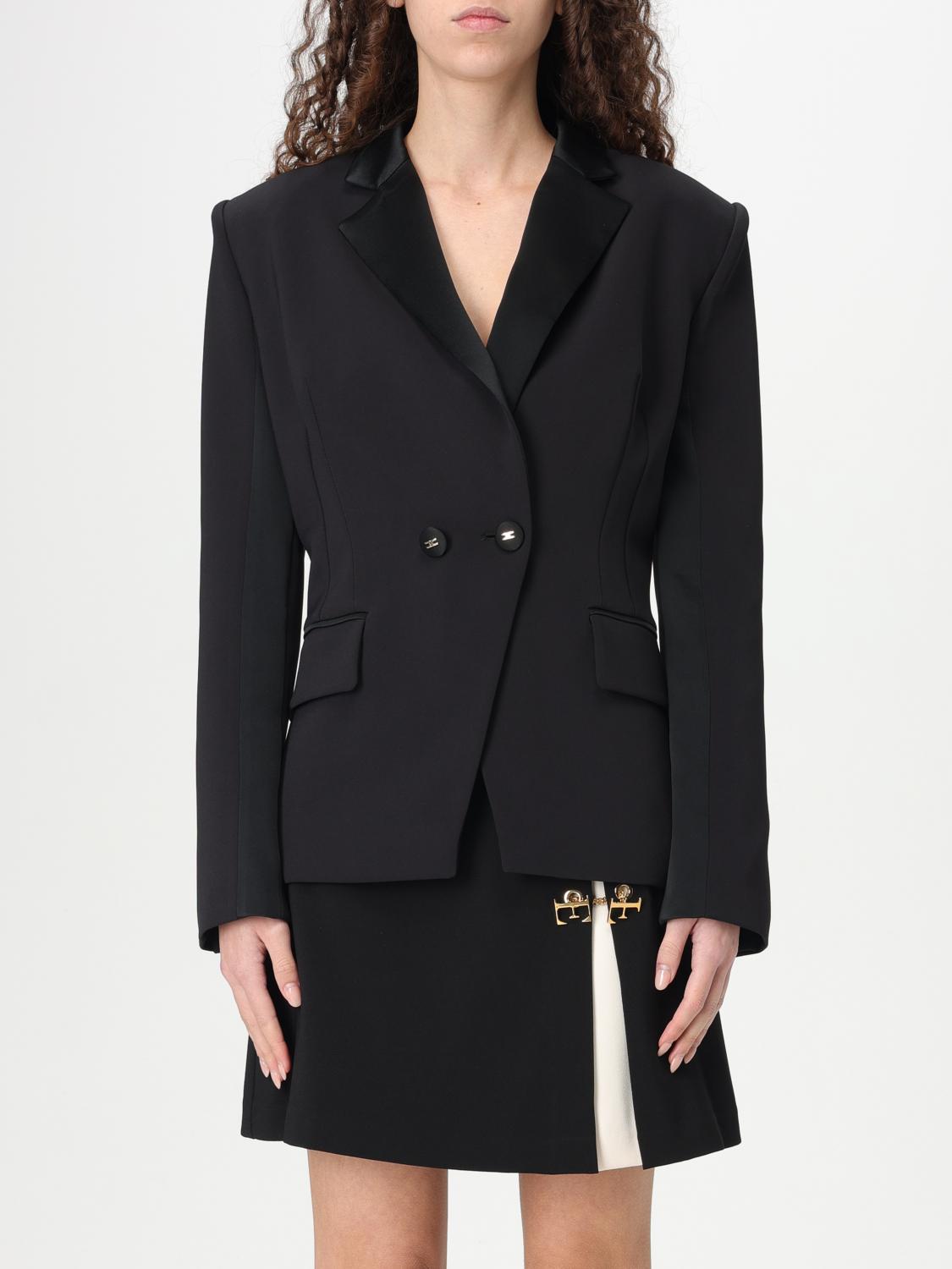 Shop Elisabetta Franchi Blazer Woman Color Black