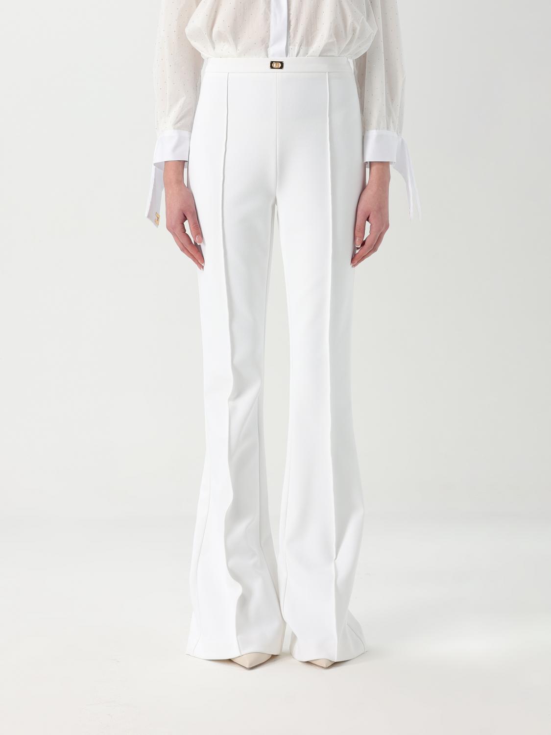 Elisabetta Franchi Pants Woman Color White In White