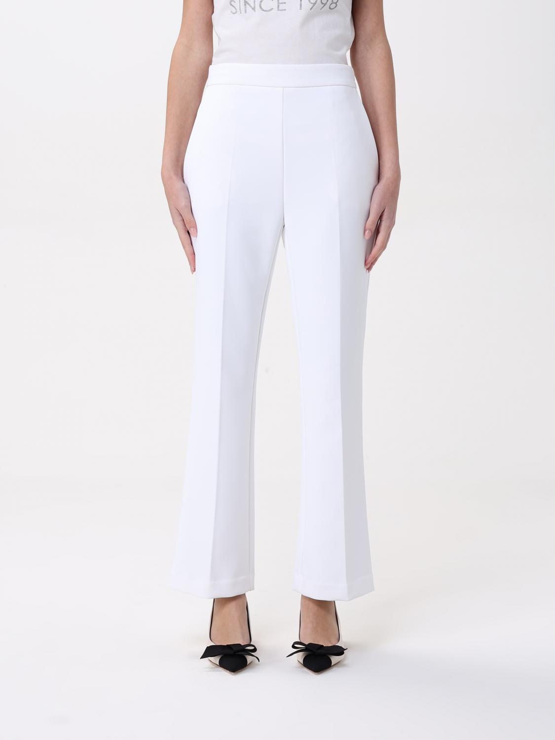 Elisabetta Franchi Pants  Woman Color Ivory In Ivory