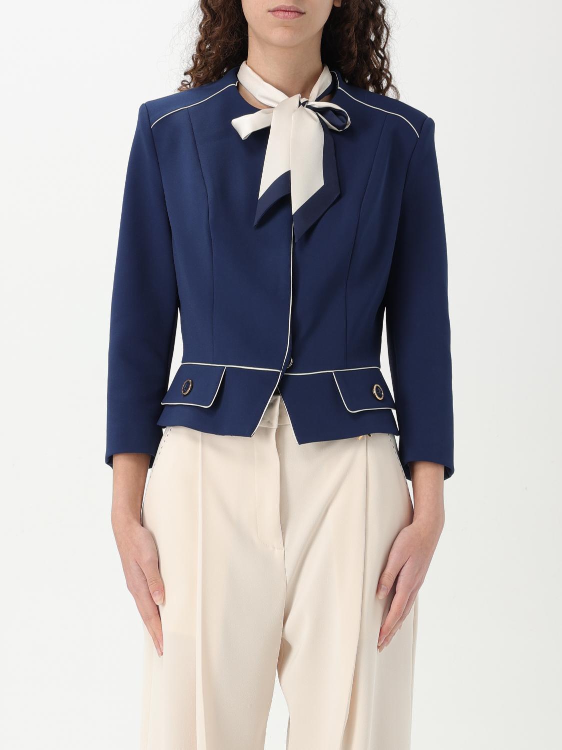 ELISABETTA FRANCHI BLAZER ELISABETTA FRANCHI WOMAN COLOR BLUE 426408009