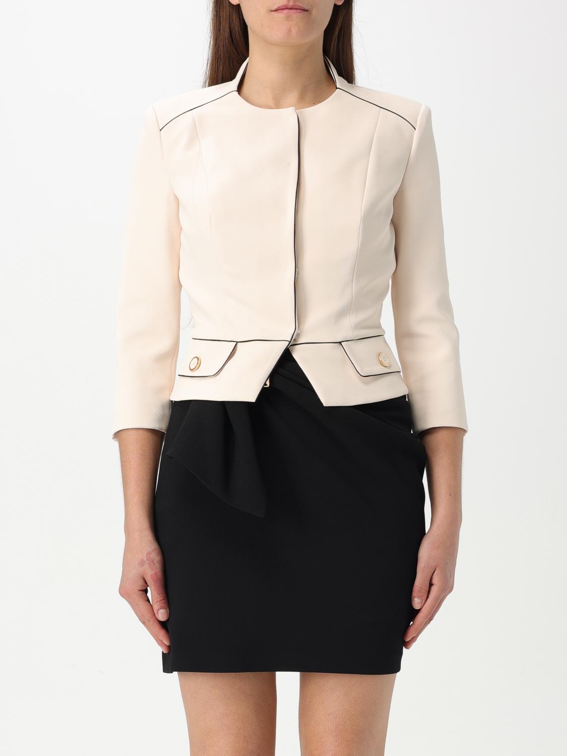 Elisabetta Franchi Blazer Woman Color Yellow Cream In Yellow Cream