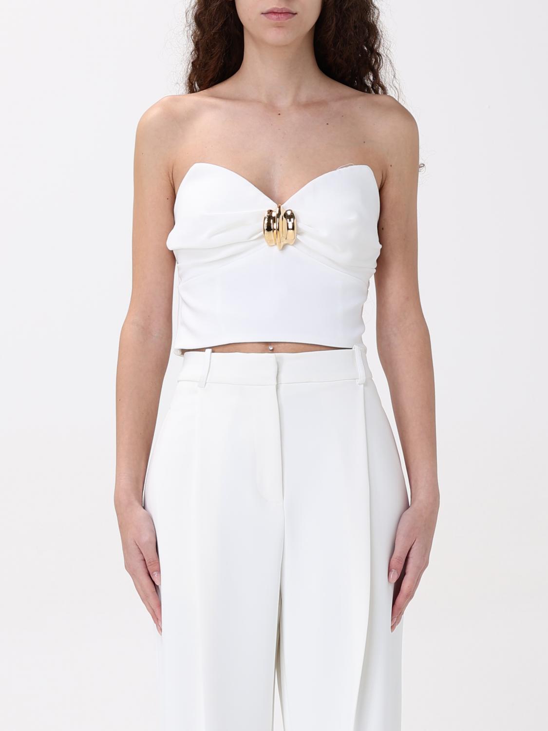 Elisabetta Franchi Top Woman Color White In White