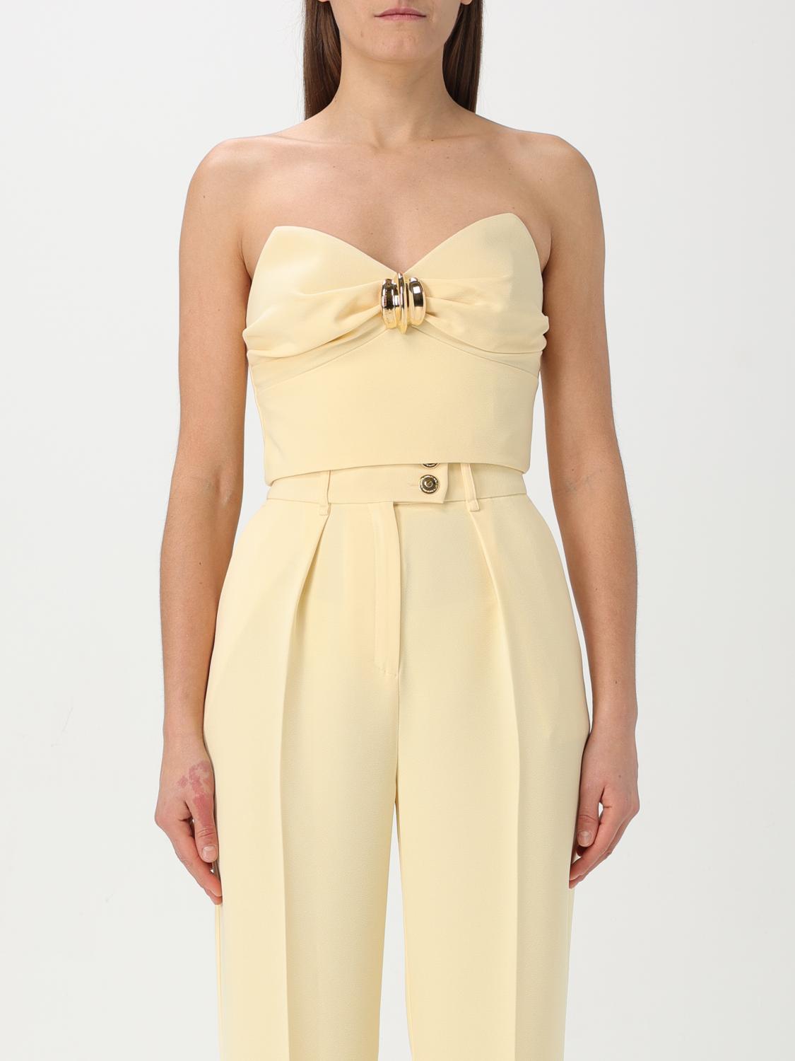 Elisabetta Franchi Top Woman Color Lemon In Lemon