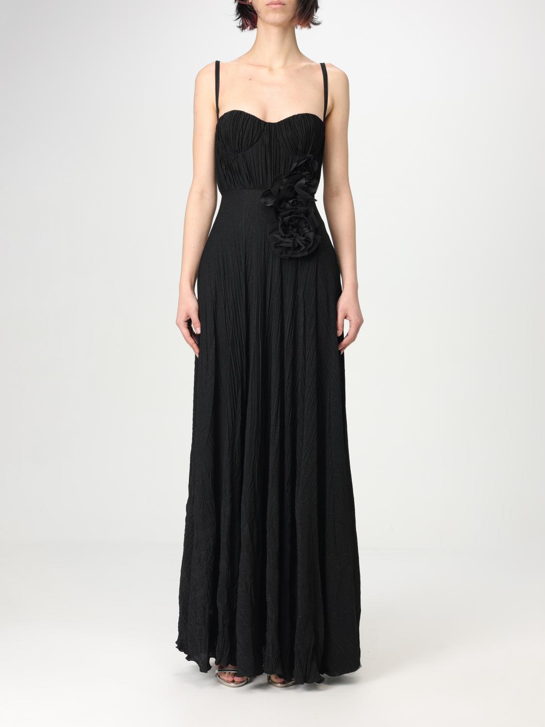パーティードレス RED CARPET DRESS IN LUREX JERSEY WITH EMBROIDERED FLOWER Red Carpet dress made of lurex jersey fabric with