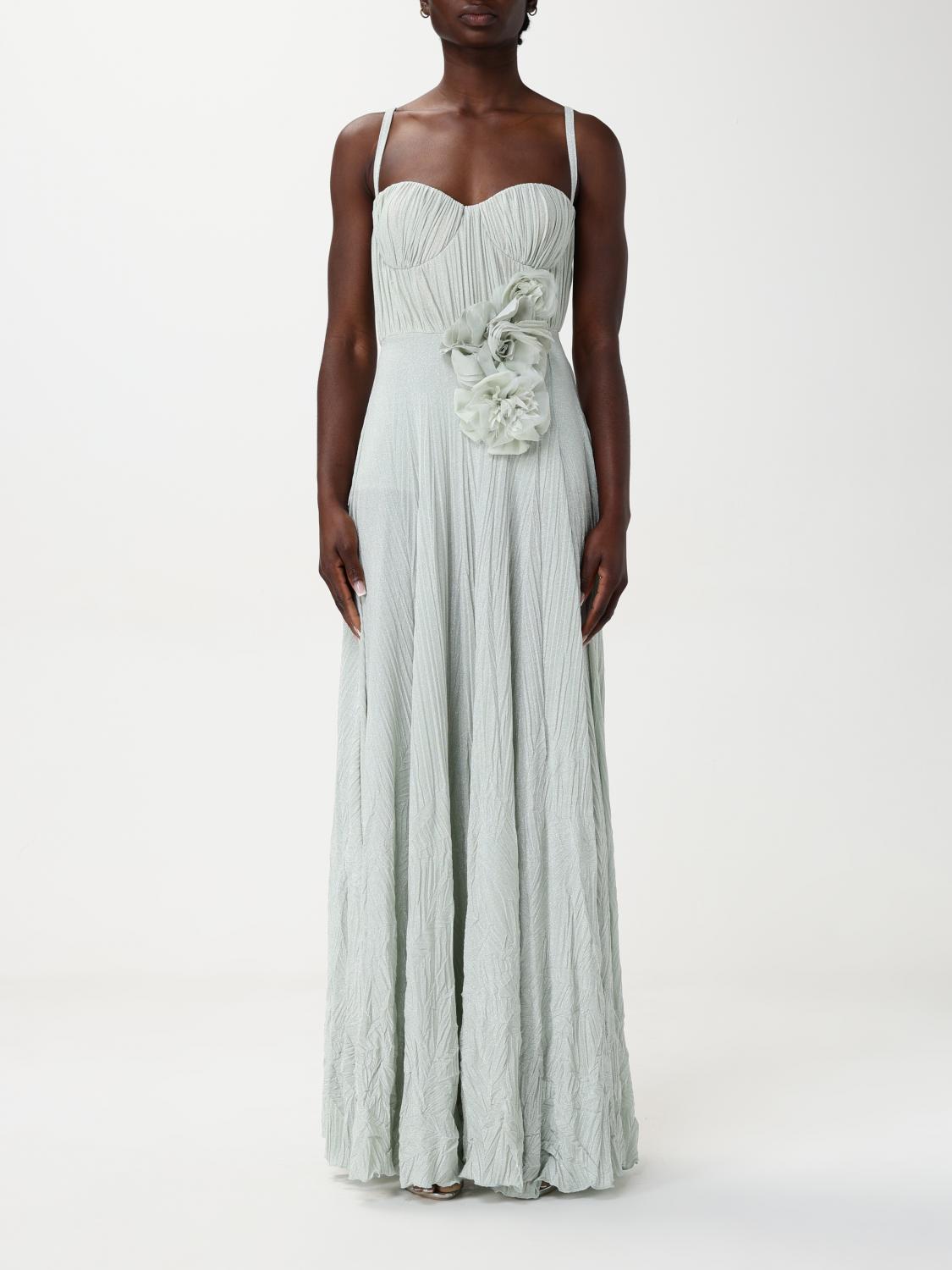 Elisabetta Franchi Dress Woman Color Mint In Mint