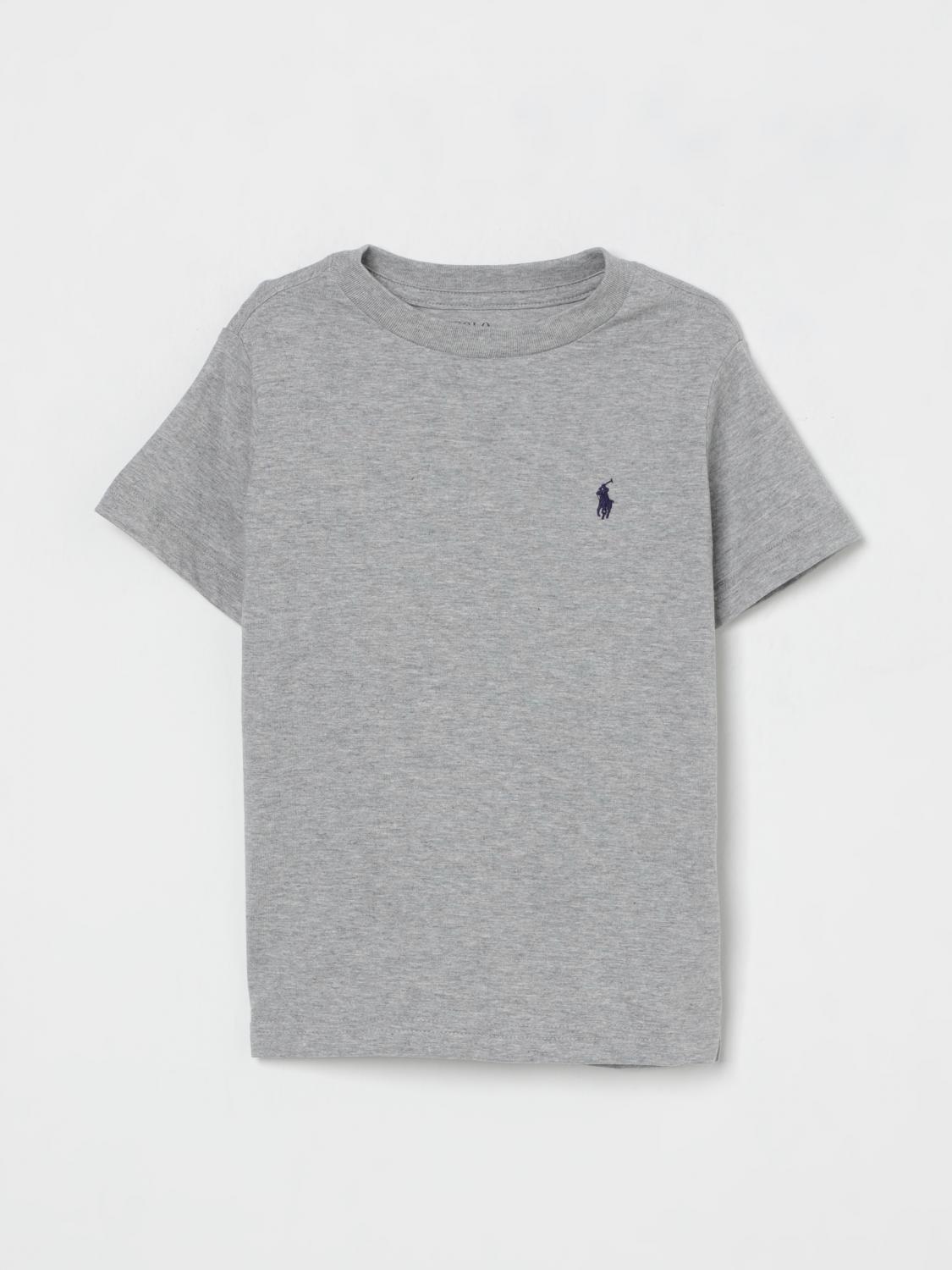 Polo Ralph Lauren Cotton Jersey Crewneck Tee In Grey