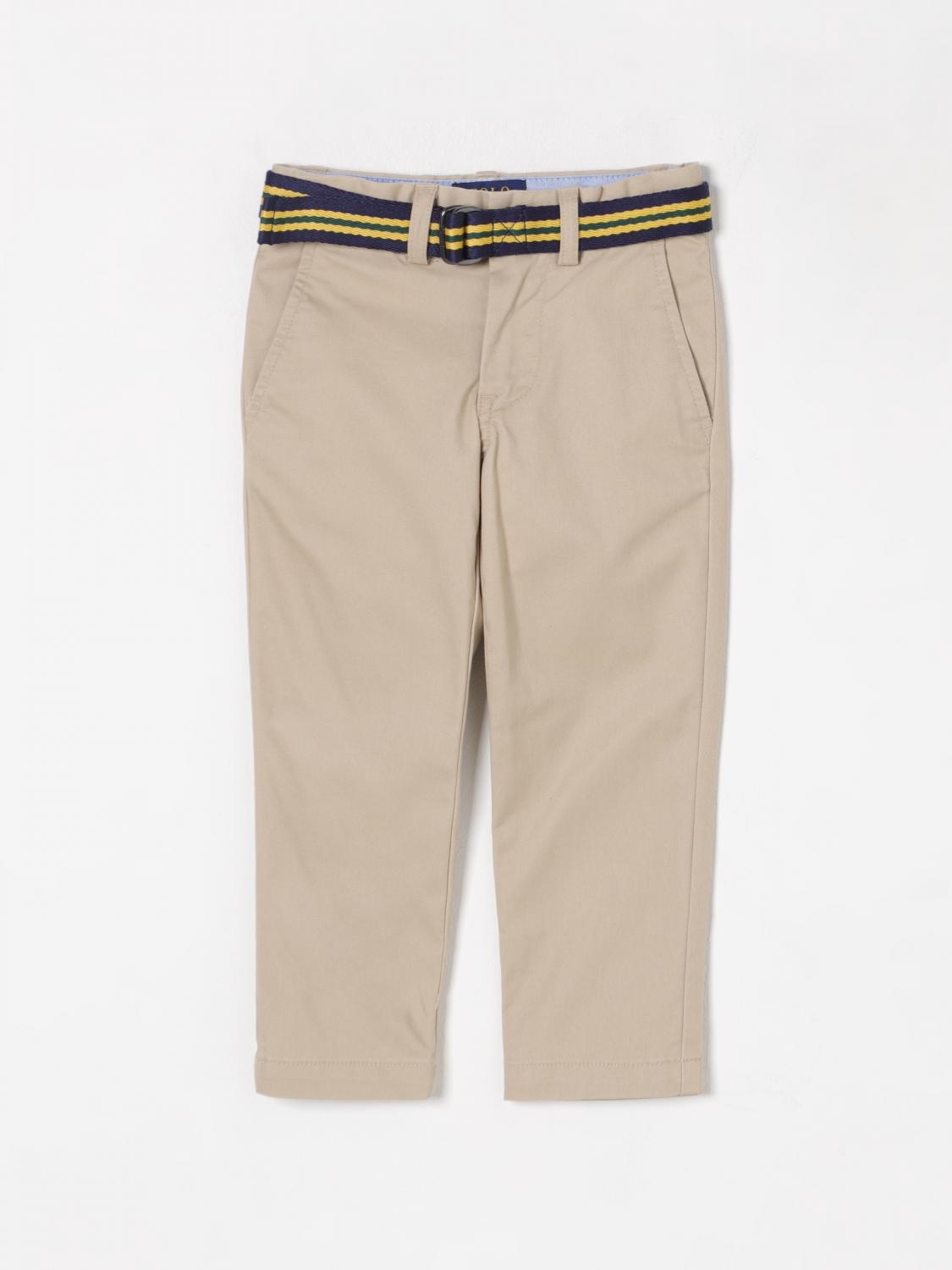 Polo Ralph Lauren Pants Kids Color Beige In Kaki