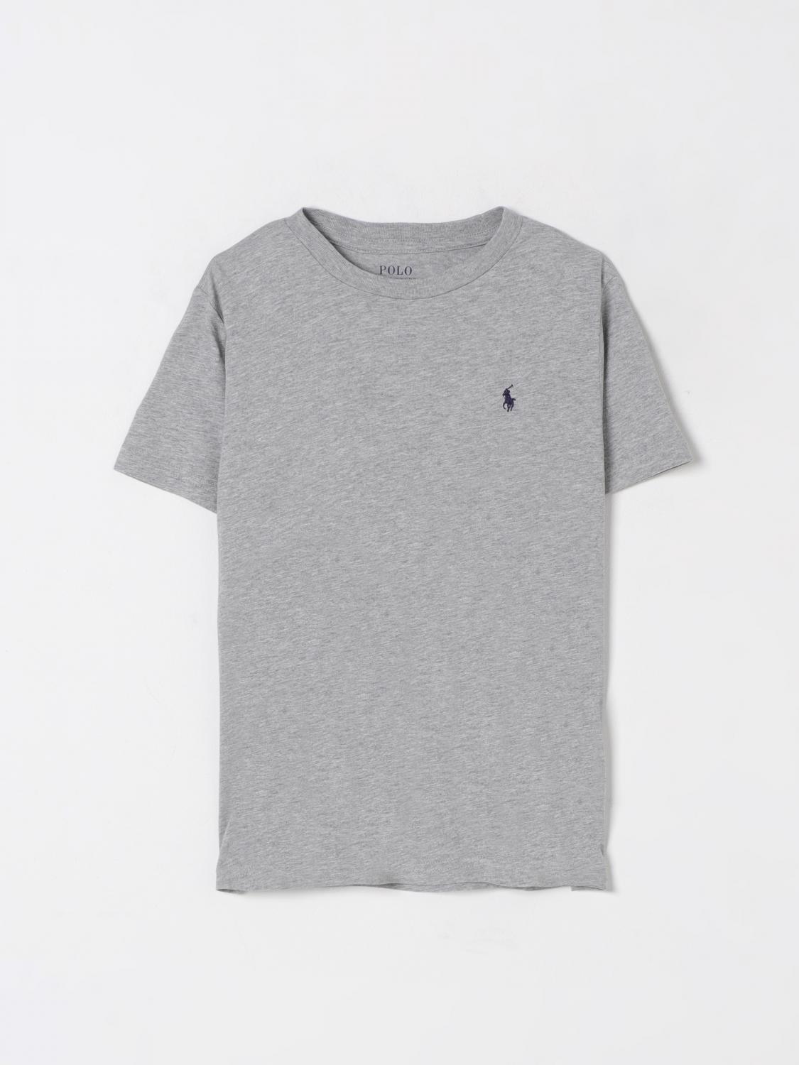 Polo Ralph Lauren Logo Cotton Jersey T-shirt In Grey
