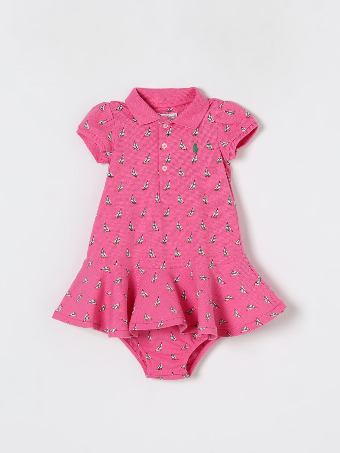 Polo Ralph Lauren Romper Kids Color Fuchsia In Fuchsia