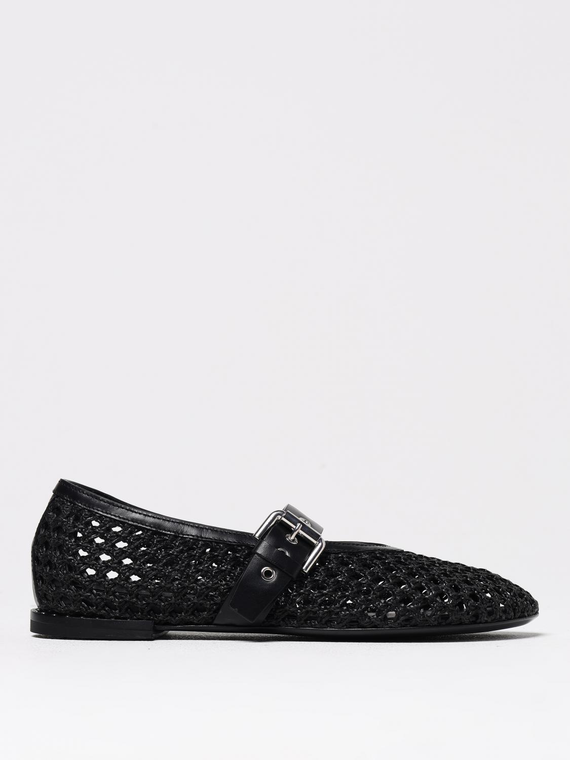 Premiata Interwoven Ballet Flats In Black