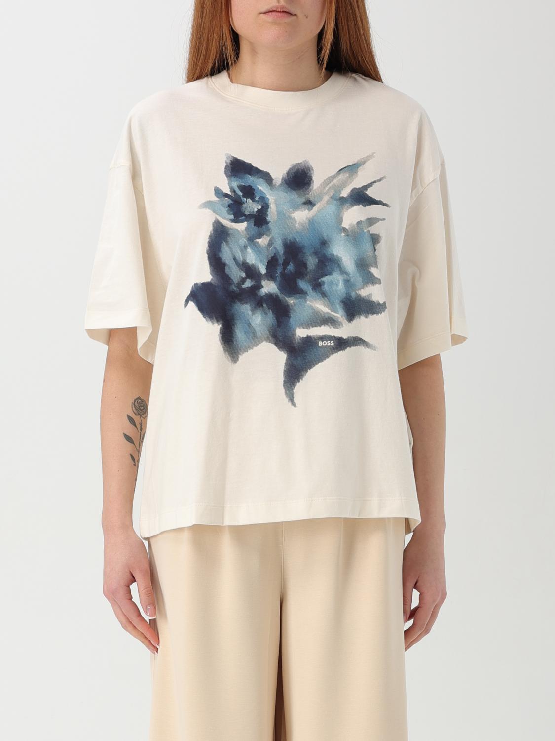 Hugo Boss Cotton-jersey Oversized-fit T-shirt With Seasonal Artwork In White
