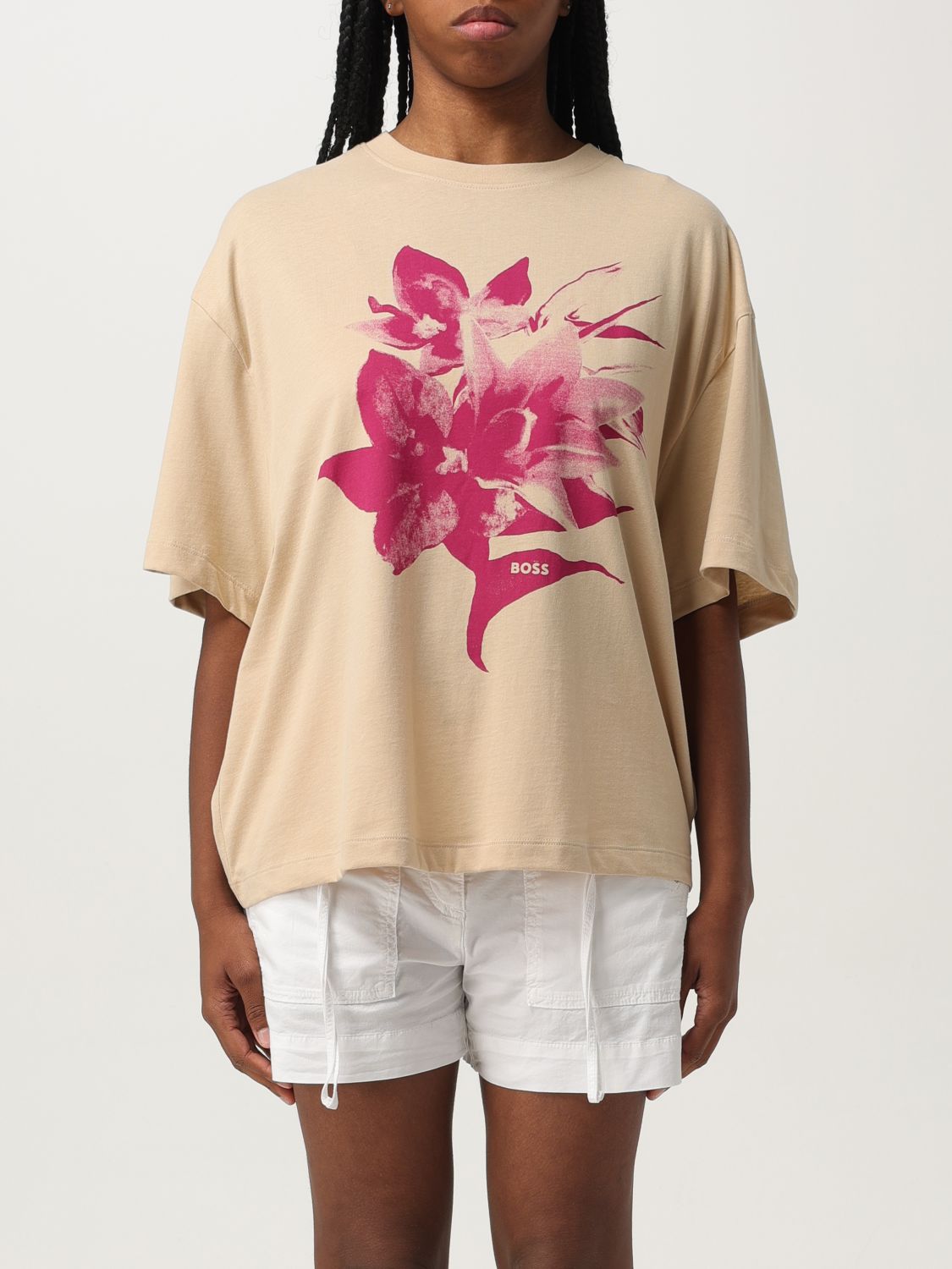 Hugo Boss T-shirt Boss Damen Farbe Beige In Neutral