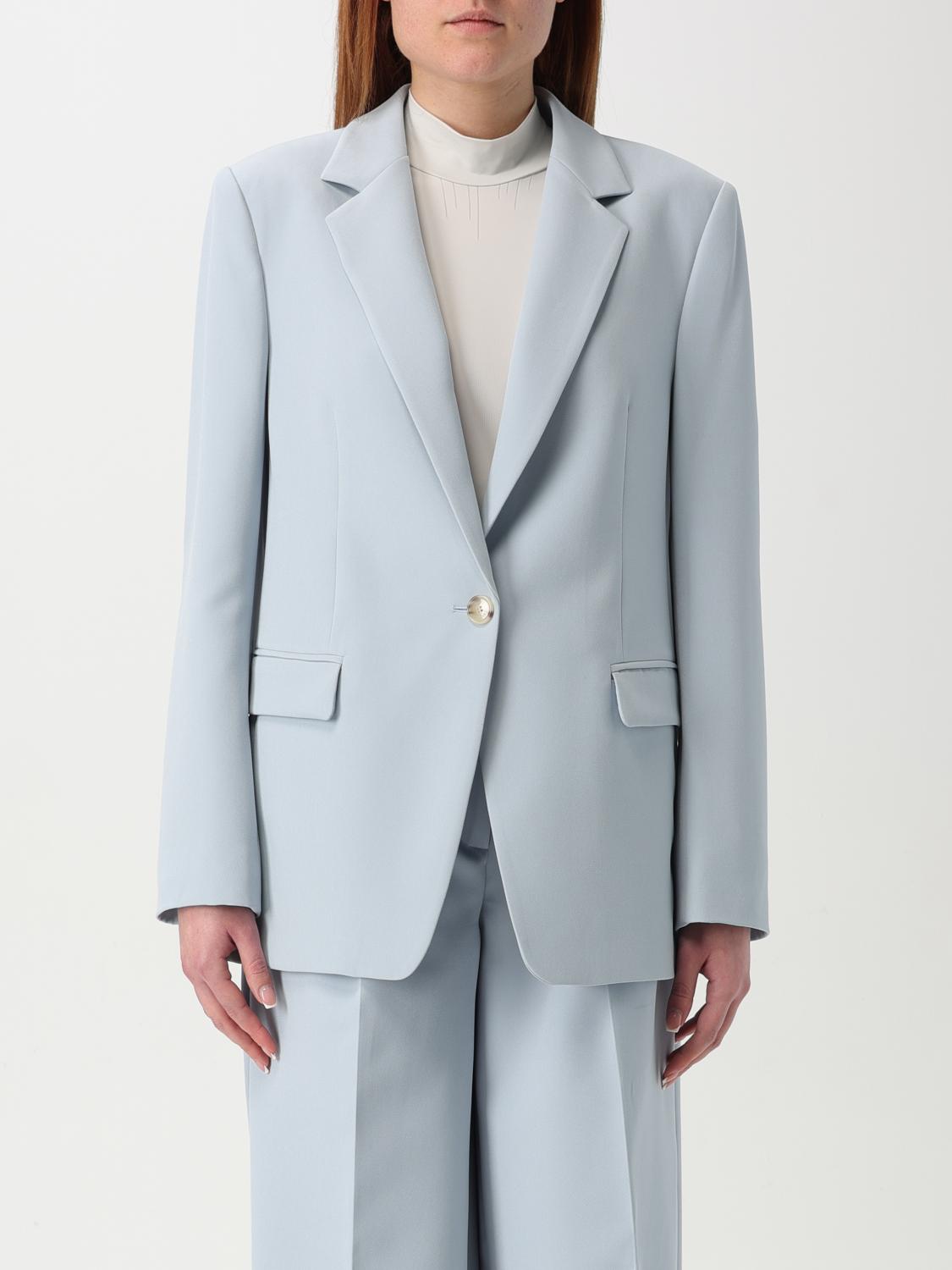 Hugo Boss Boss Jacketa One-button Virgin Wool Blazer In Gnawed Blue