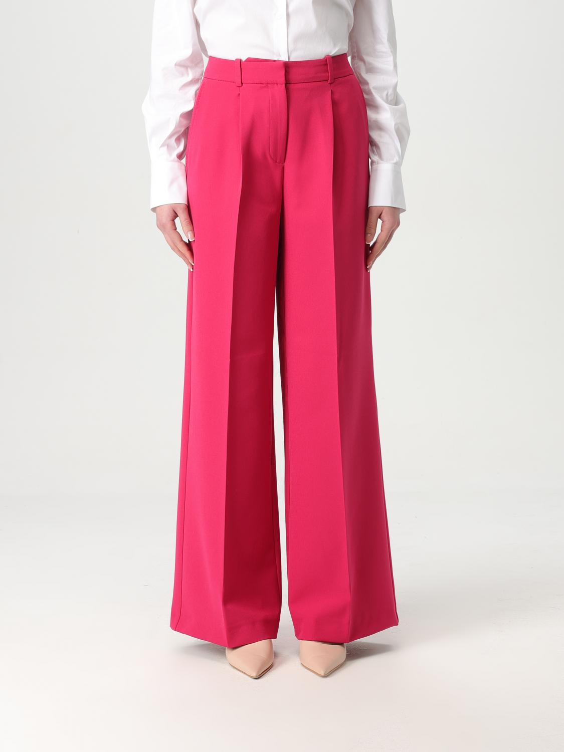 Hugo Boss Regular-fit Trousers In Virgin-wool Twill In Pink