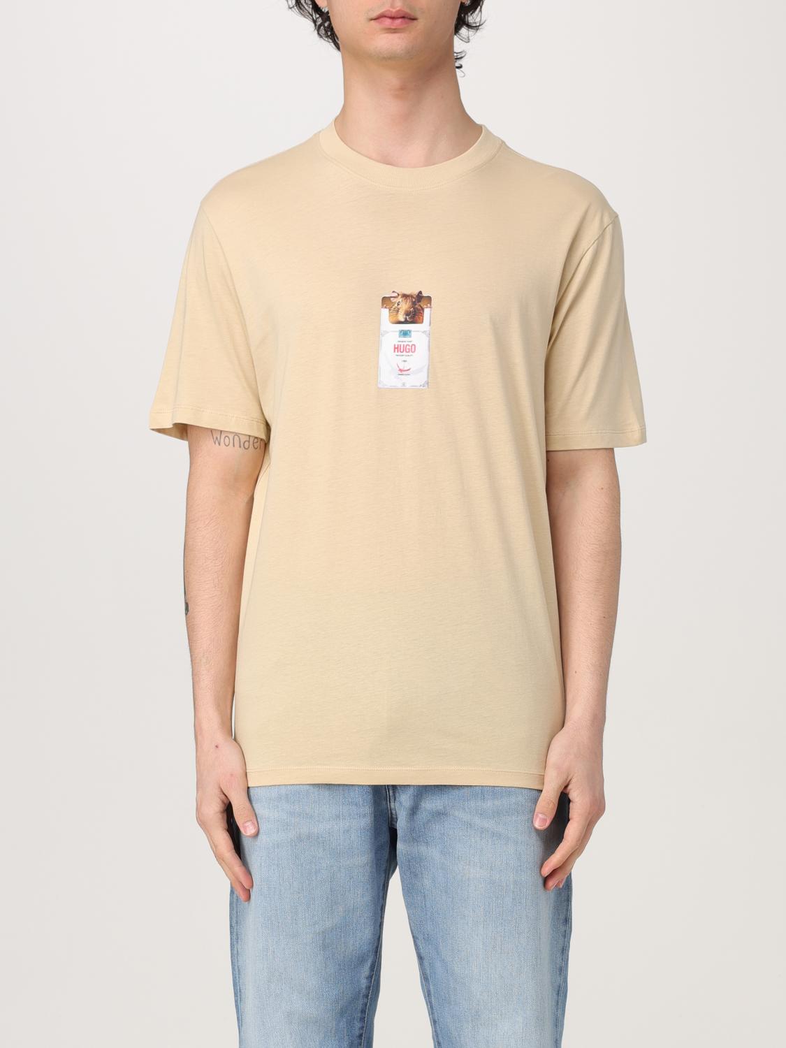 Hugo Boss T-shirt Hugo Men Color Beige In Neutral