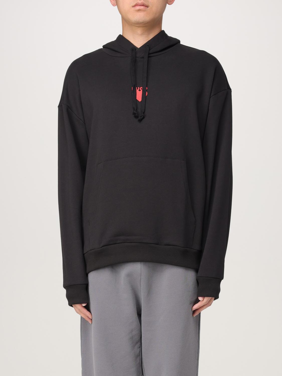 Hugo Boss Mens Black Brand-print Cotton-jersey Hoody In Black