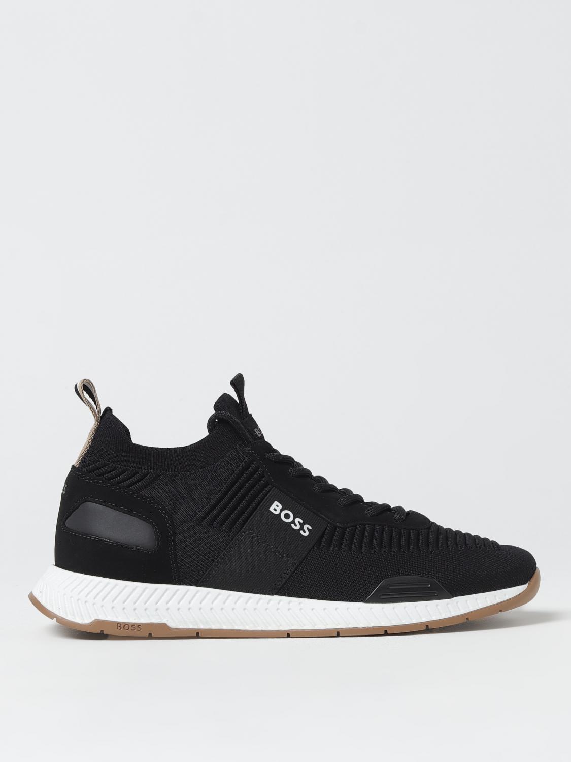 Hugo Boss Titanium-runn-knst-n Sneaker In Schwarz
