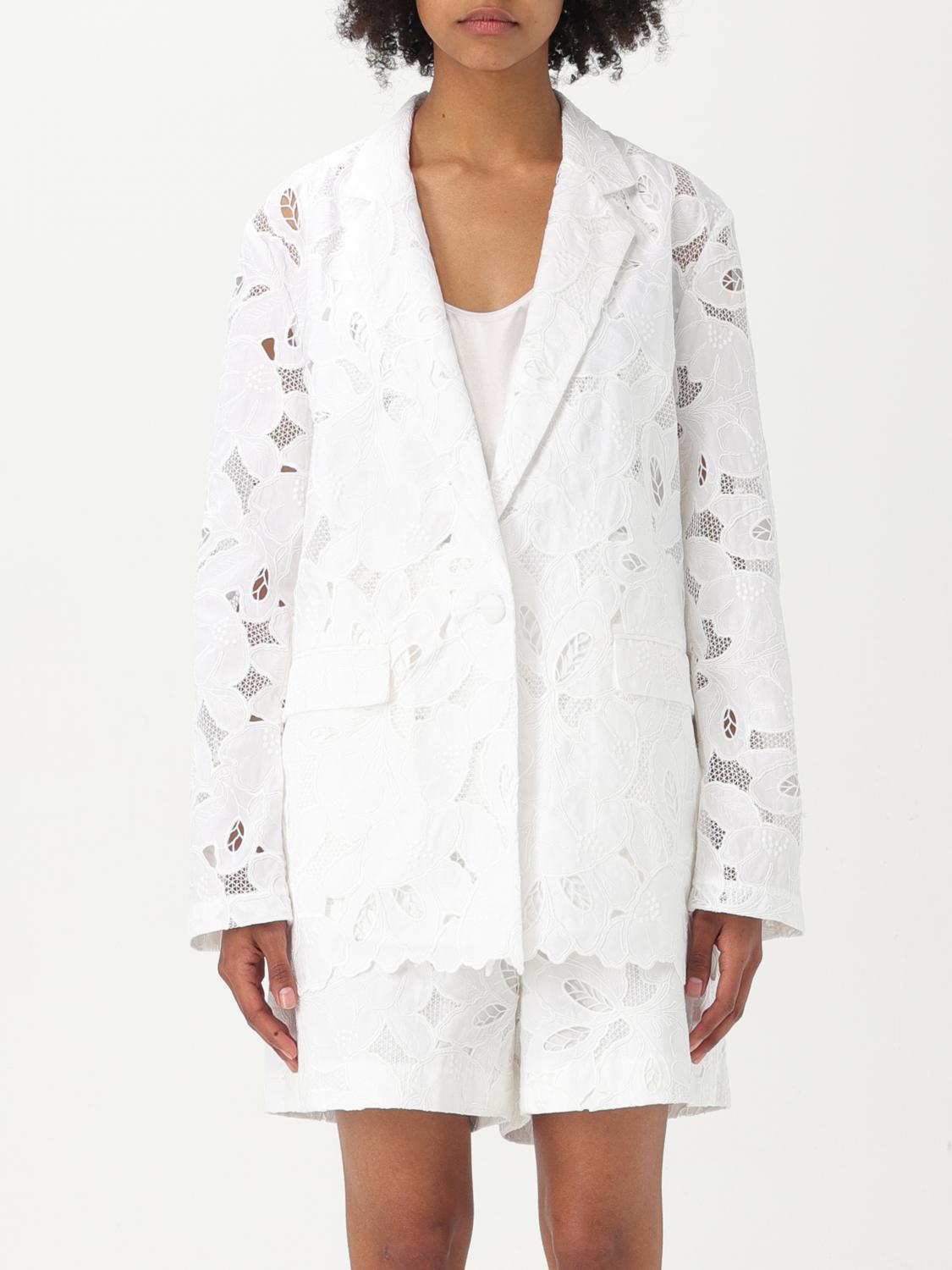 Hugo Boss Boss Jonara Lace Blazer In White