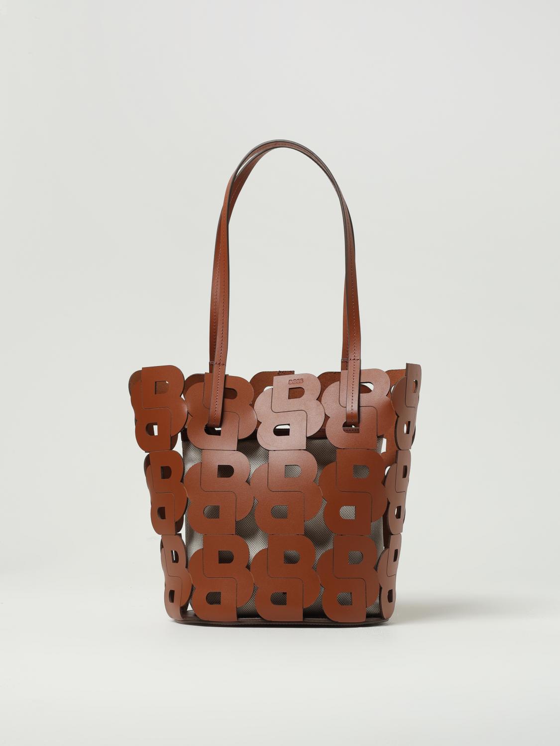 Hugo Boss Shoulder Bag Boss Woman Color Leather In Brown