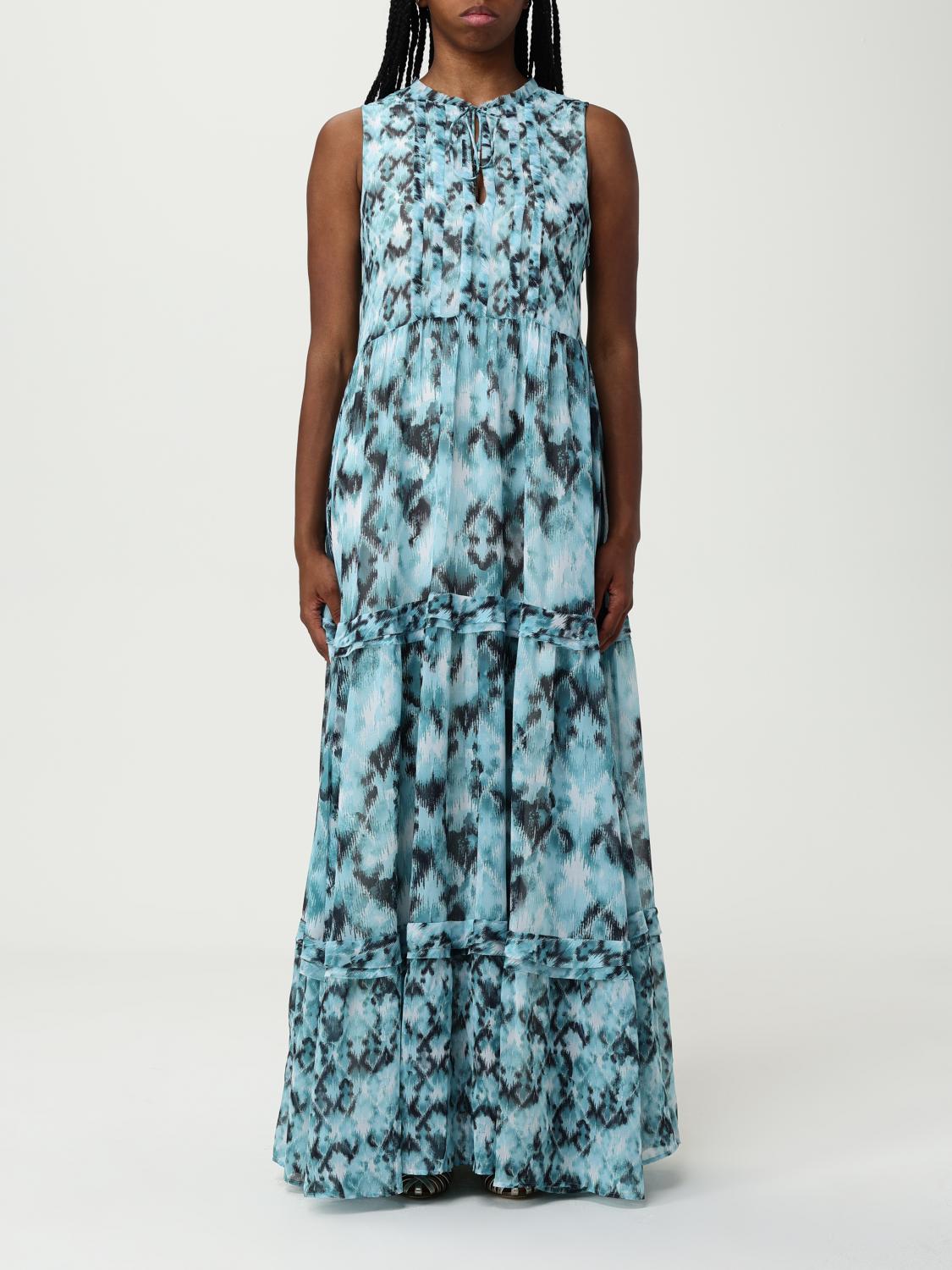 Hugo Boss Dress Boss Woman Color Multicolor In Blue