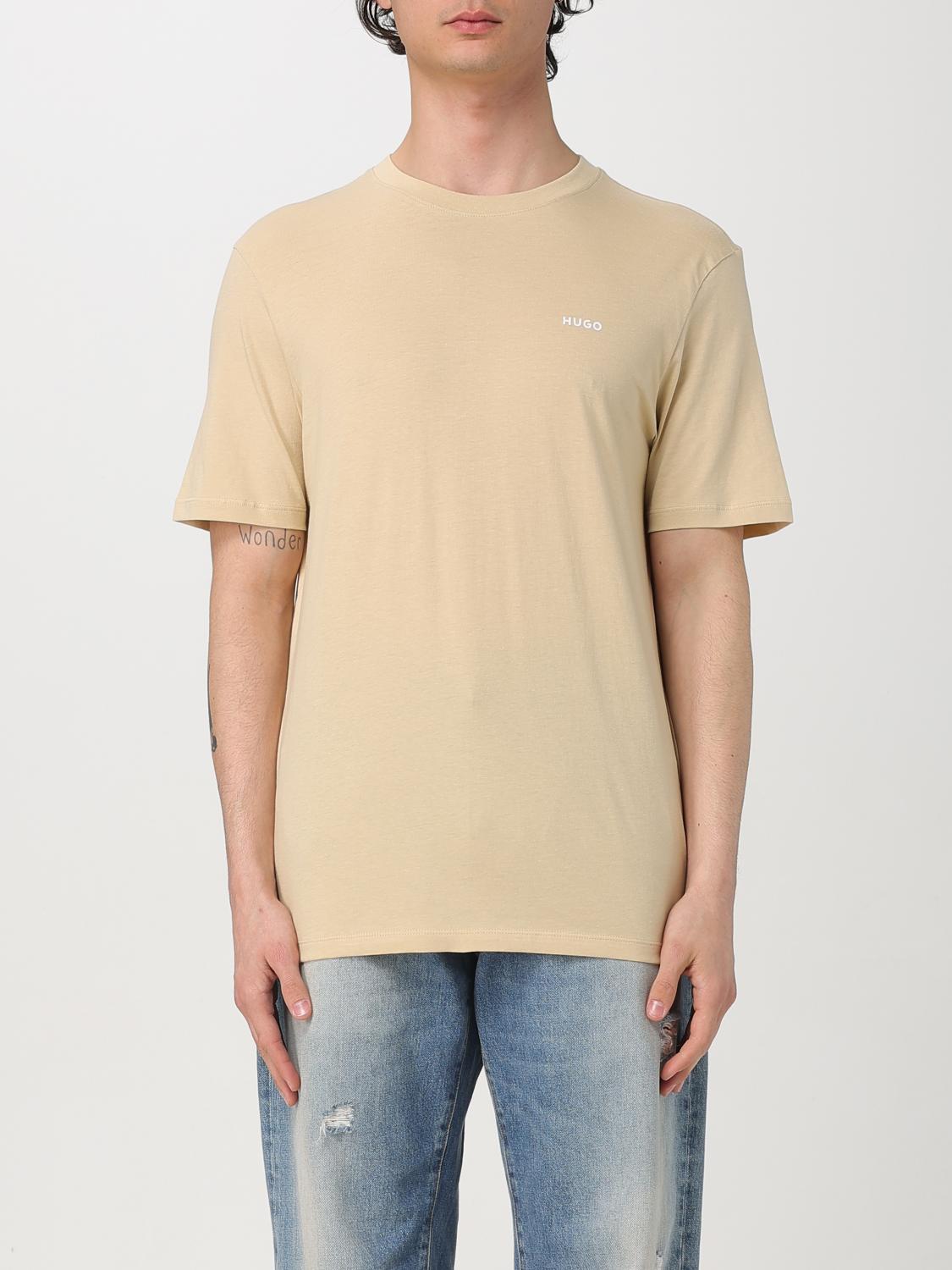 Hugo Boss T-shirt Hugo Men Color Beige In Beige