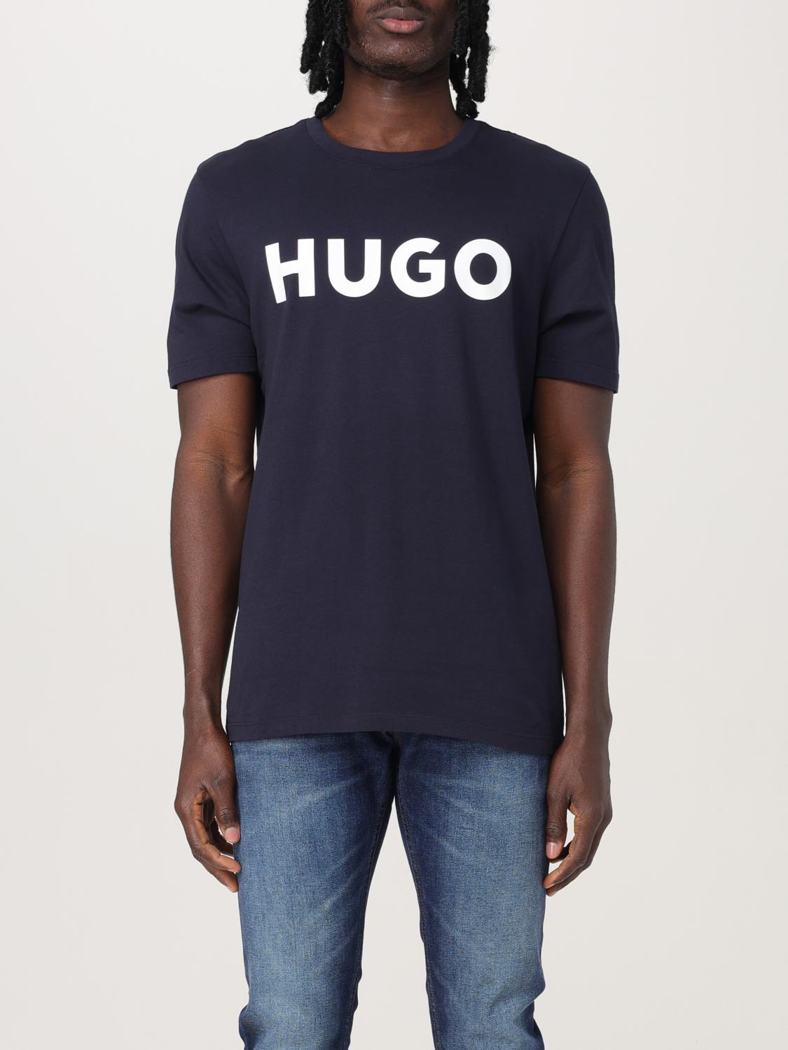 Shop Hugo Boss T-shirt Hugo Men Color Blue