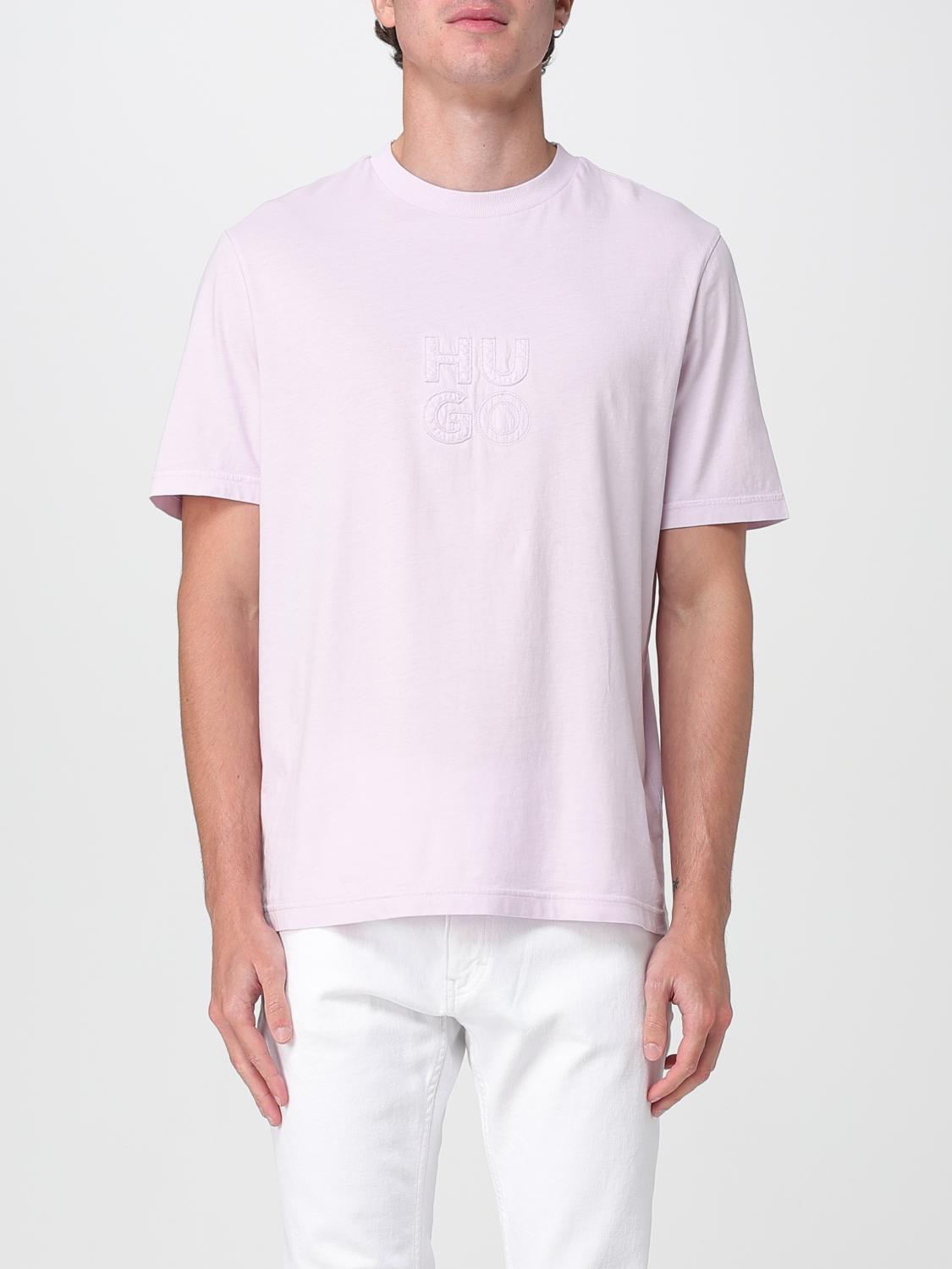 Hugo Boss T-shirt Hugo Men Color Lilac In Pink
