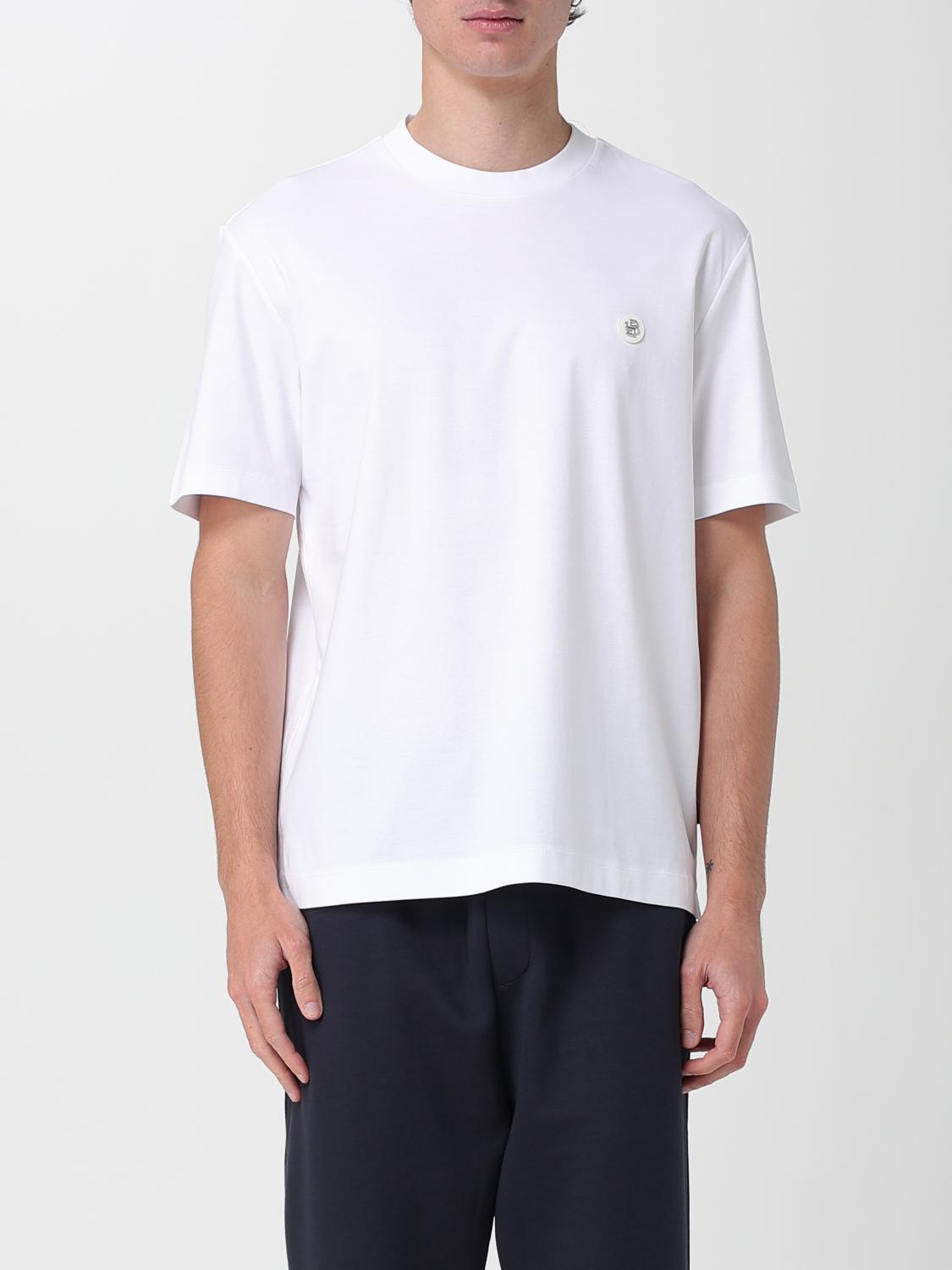 Hugo Boss White Regular-fit Monogram Print T-shirt