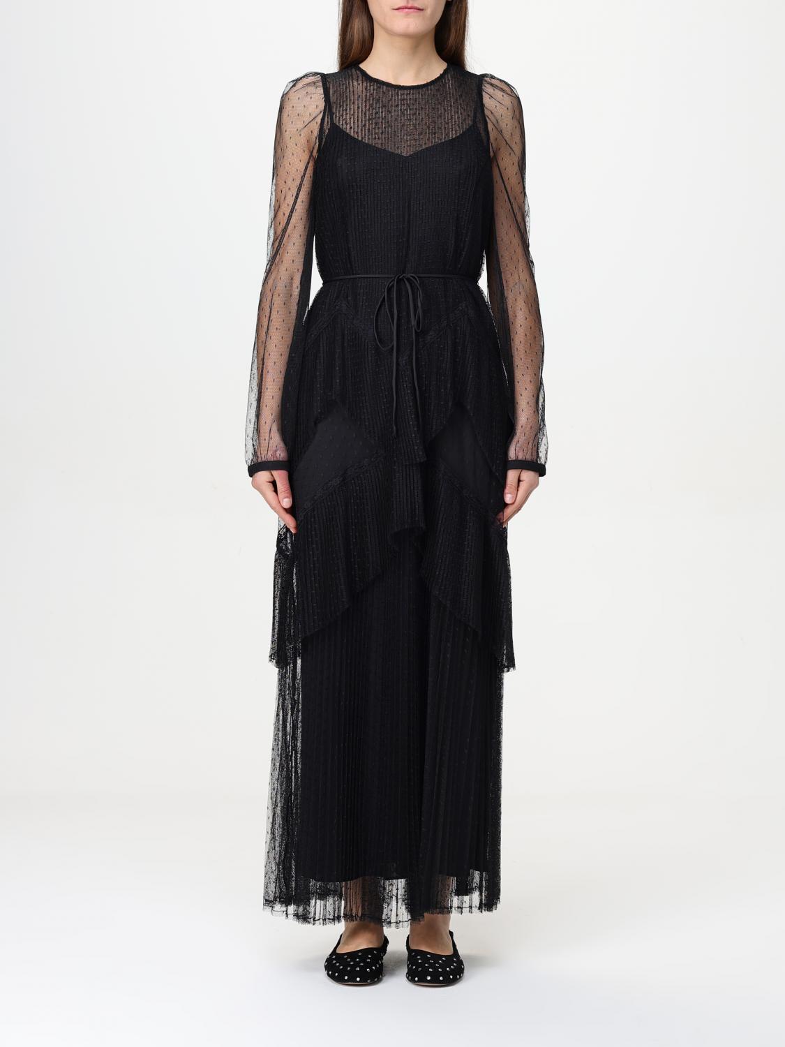Twinset Twin-set Elegant Polyester Dress Design In Black